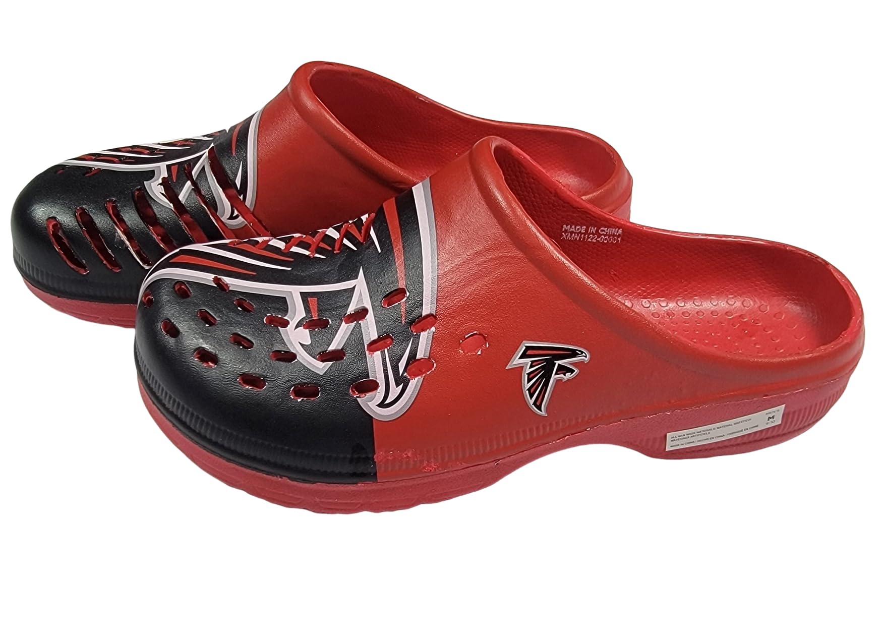FOCO NFL Men's Big Splash Team Logo Solid Clogs - Comfortable Waterproof Slip-On Shoes for Pool, Beach, and Outdoor Activities