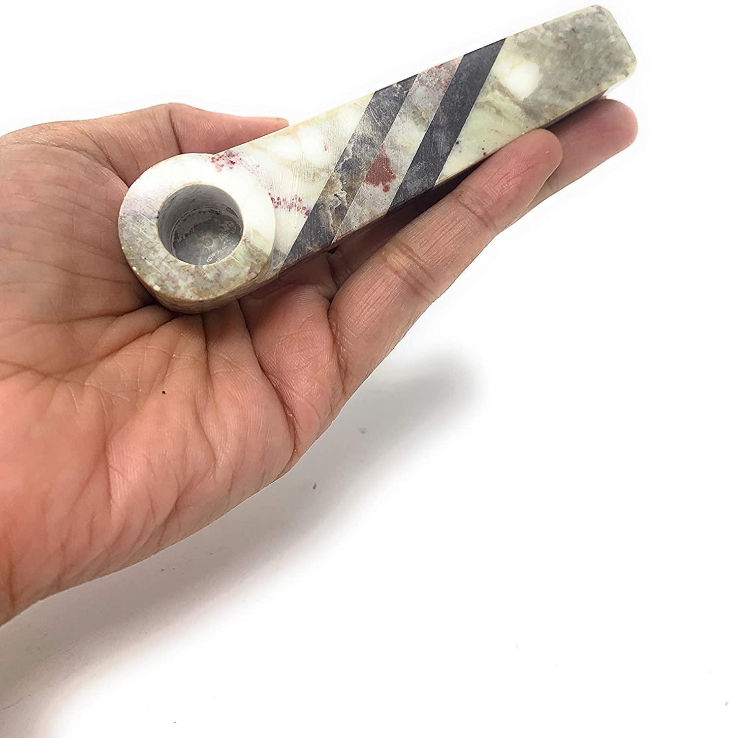 Handcrafted 4 Inch Straight Tobacco Pipe with Round Bowl - Durable Long Stem Smoking Pipe for Relaxation & Outdoor Use