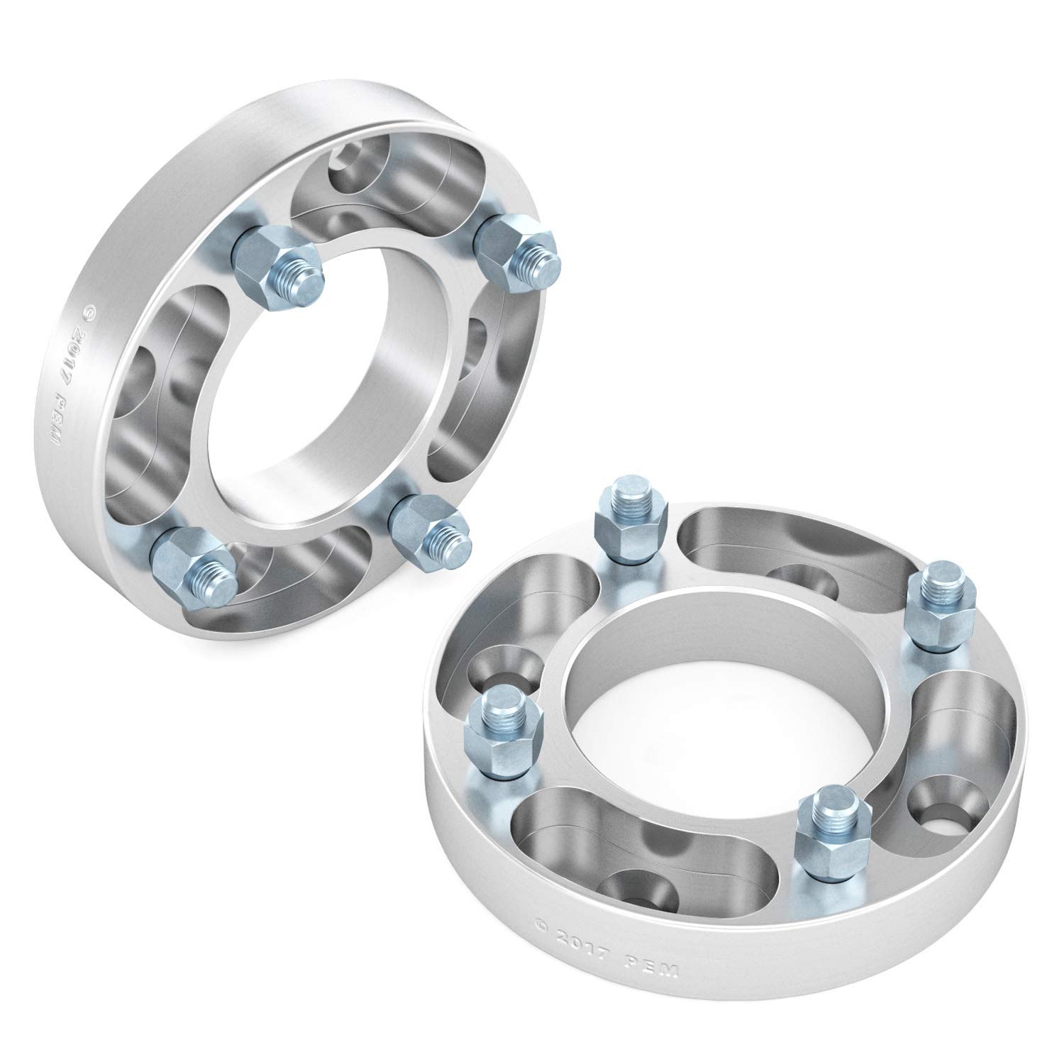 RockTrix 1 Inch ATV Wheel Spacers (4x110 Bolt Pattern, 74mm Bore, 10x1.25 Studs & Nuts) - Compatible with Honda, Yamaha, Suzuki, Bombardier UTVs - Silver V4 25mm (2-Piece Set) - Enhance Off-Road Performance & Stability for Trail Riding & Mudding