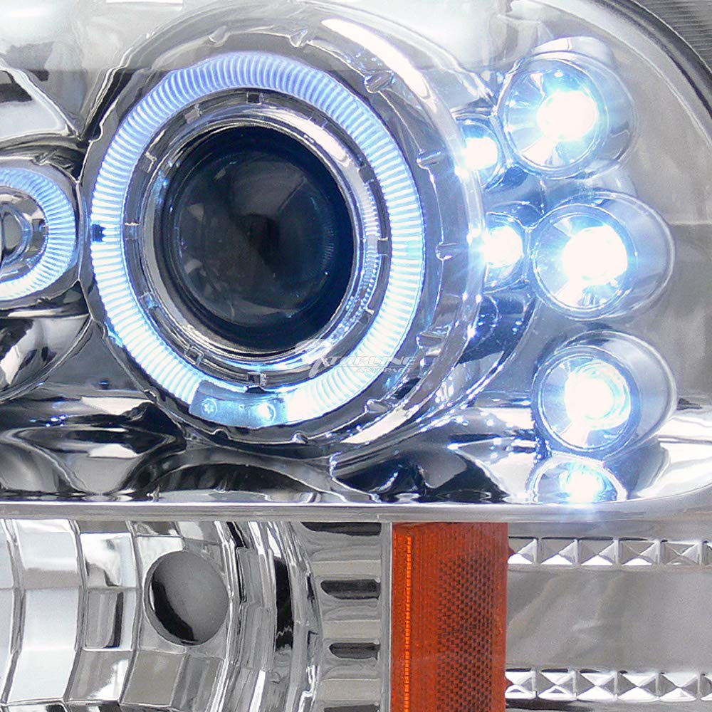 Ford F250 F350 Superduty Halo Projector Headlights - LED Amber Reflector for Off-Road & Night Driving