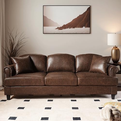 Dark Brown, Faux Leather