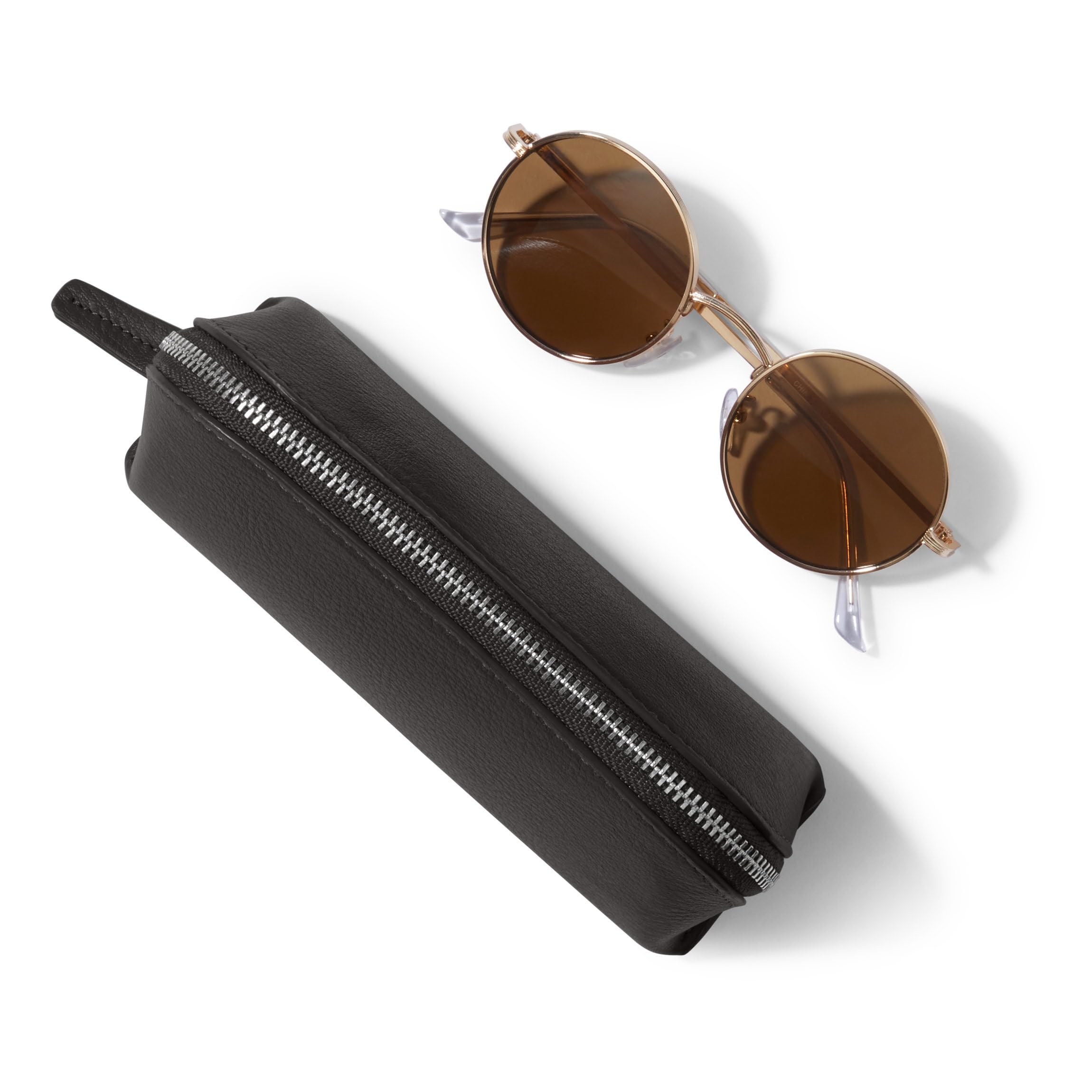 Premium Leather Zip Sunglass Case for Women & Men - Durable & Stylish Eyewear Holder for Travel, Outdoor, and Everyday Use
