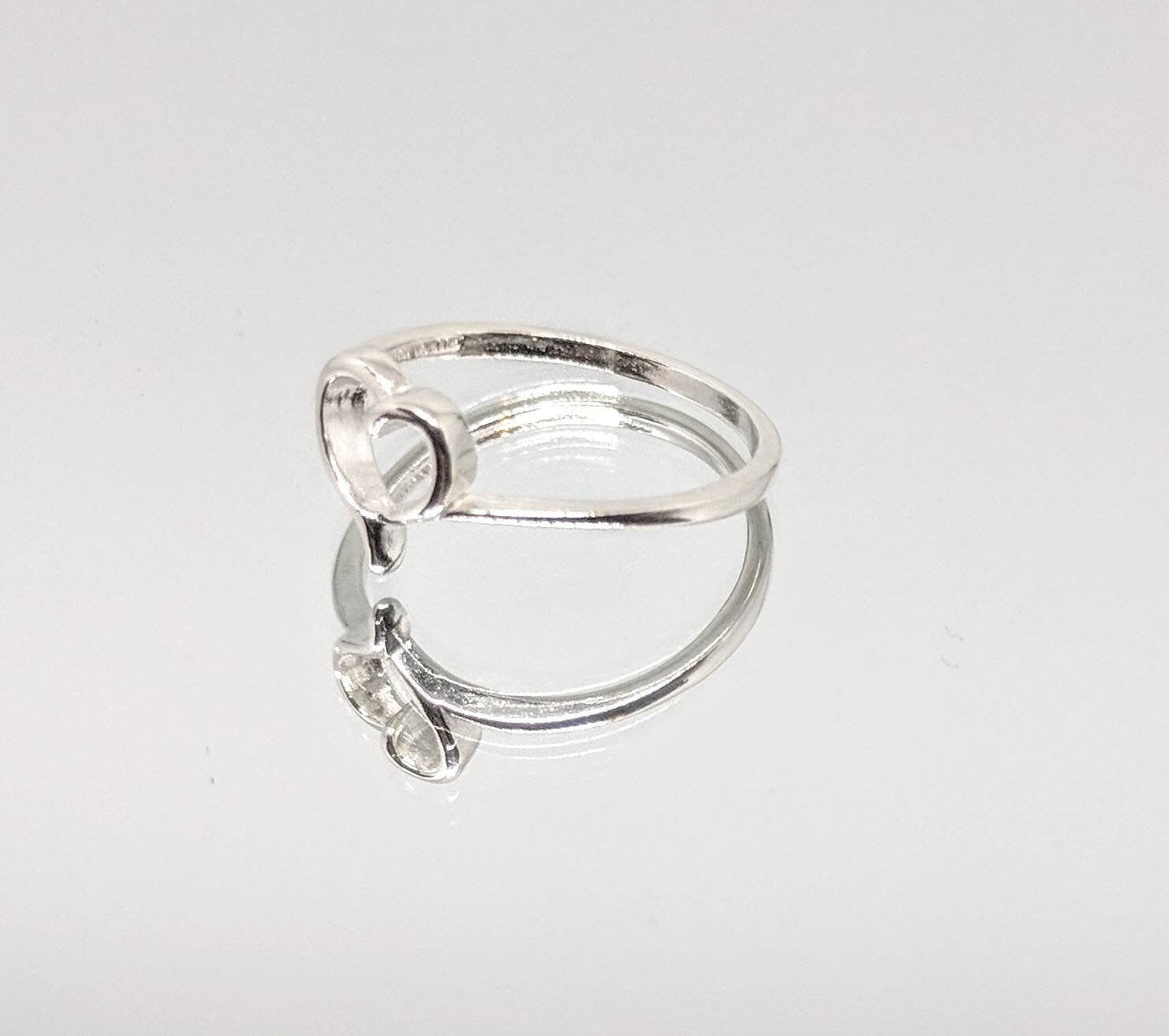 14K Gold or Sterling Silver Freeform Heart Ring - Size 7 DIY Jewelry Making, Fashion Statement Ring for Women (168 019/148 019) - Perfect for Valentine's Gift, Anniversary Present or Everyday Wear