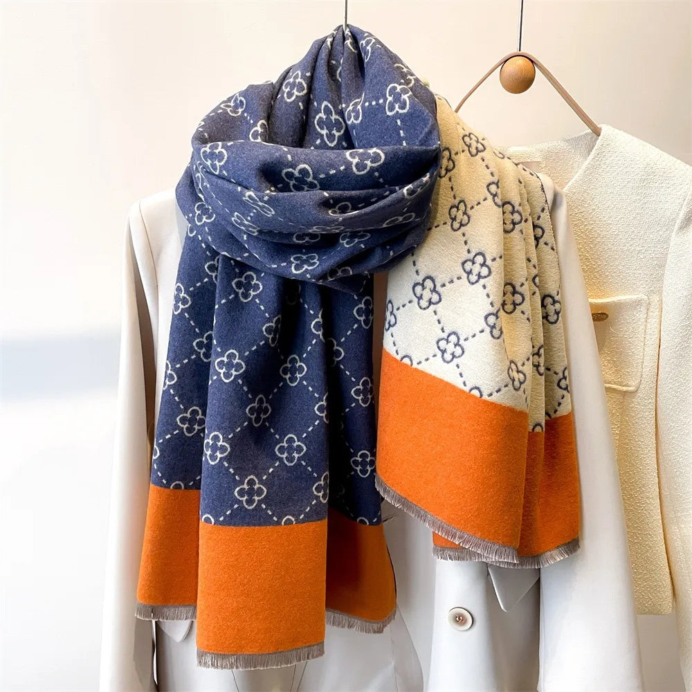 Luxury Double-Sided Cashmere Feel Scarf for Women & Men - Soft Winter Warm Wrap - Perfect for Cold Weather, Office, Travel & Gift Giving