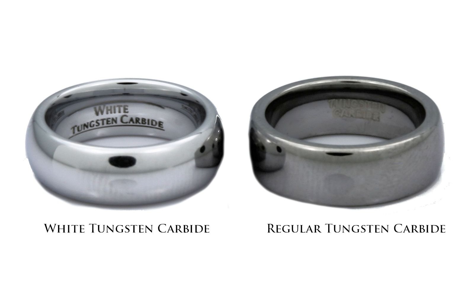4mm White Tungsten Carbide Comfort Fit Wedding Band Ring for Men - Brushed Center Flat Pipe Design, Durable & Scratch-Resistant for Everyday Wear, Anniversary, and Special Occasions