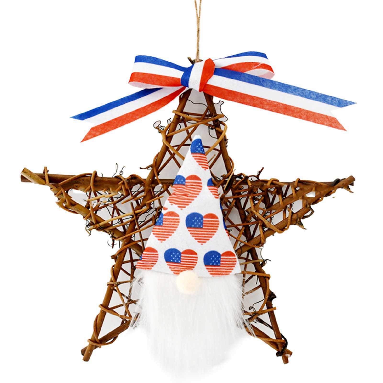 Handmade Rattan Ring Pendant - Faceless Bohemian Doll Charm for Window Decor, Wall Hanging, Independence Day & Home Celebration (PD6) | Perfect for Boho Home Decor, Festival Parties & Gift Giving