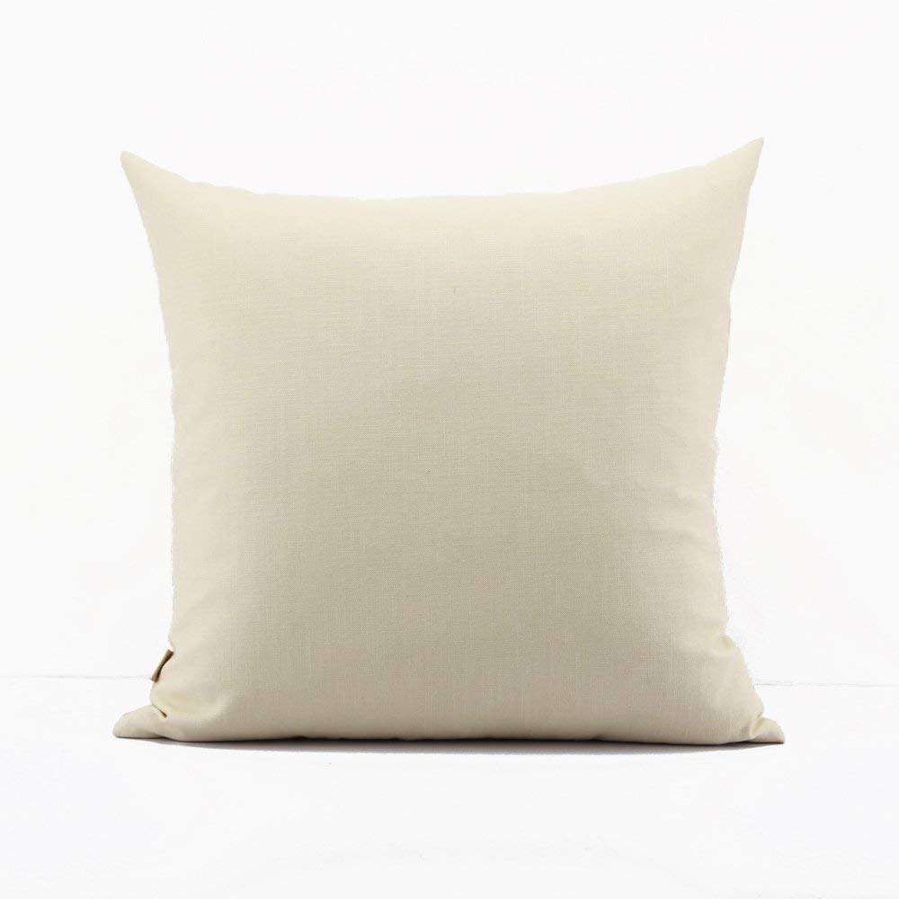 Farmhouse Ribbon Embroidery Wreath Throw Pillow Covers - 18x18 inches (45x45cm) Cotton Cushion Covers for Spring Summer Home Décor - Perfect for Sofa, Bedroom, and Porch Decorations