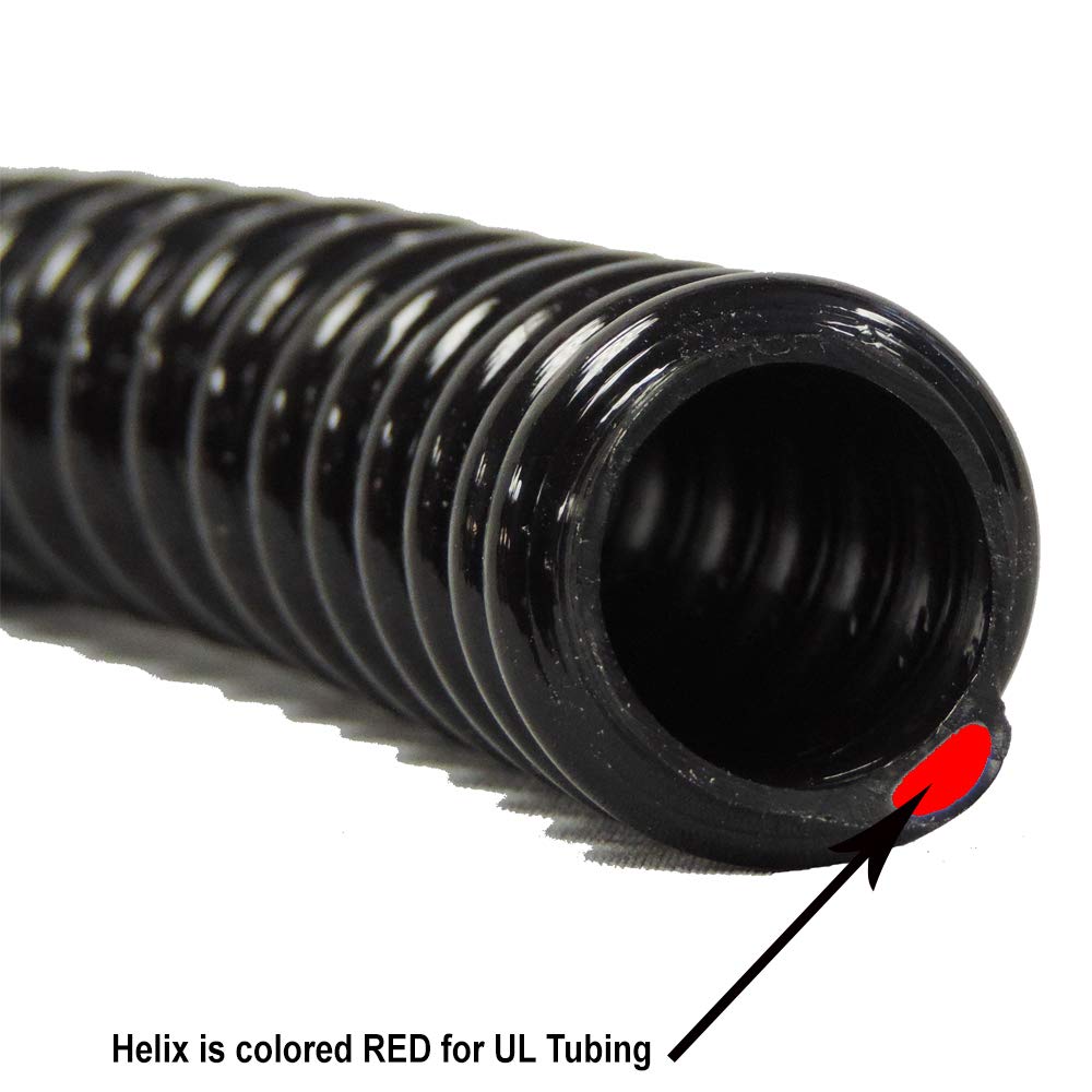 HydroMaxx® 1.5 Inch x 25 ft Flexible PVC Water Hose - Heavy Duty Corrugated Pond Tubing, Non-Kink Garden Hose for Ponds, Fountains & Irrigation | US/UL Standard Thick Wall Tubing