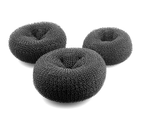 Donut Bun Maker for Women & Girls - 3-Piece Hair Bun Shaper Set (2 Medium & 1 Small) - Hair Styler Roller for Perfect Buns - Great for Parties, Weddings & Everyday Hairstyles