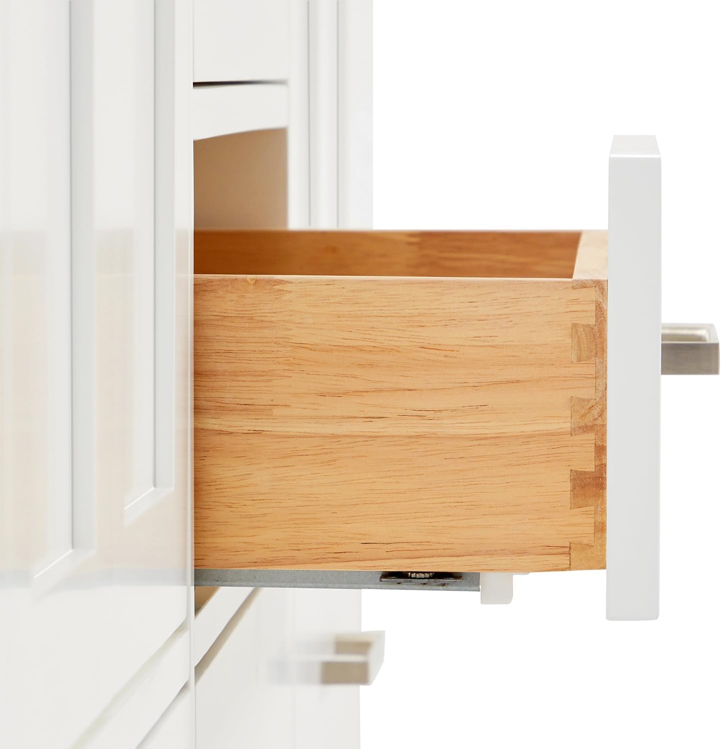 Ariel Cambridge 43 Inch White Bathroom Vanity with Sink - Solid Wood Vanity Cabinet, Carrara Marble Countertop & Oval Undermount Single Sink - 2 Soft Closing Doors & 9 Drawers - Perfect for Modern Bathroom, Master Bath, or Powder Room Remodel