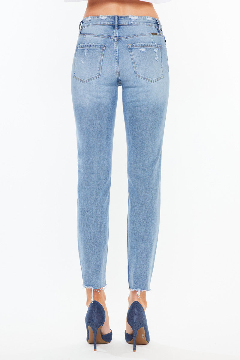 Ariana Essentials High Rise Straight Jeans for Women - Slim Fit Stretch Denim Pants, Comfortable Everyday Wear for Casual Outfits & Office Looks