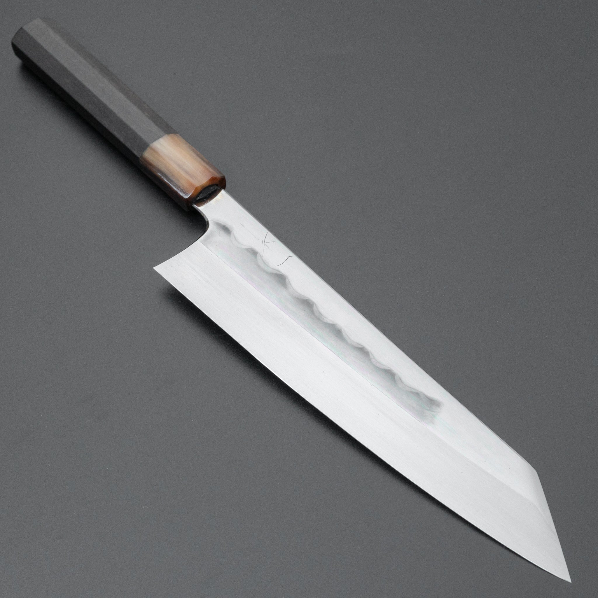 Hitohira Togashi White #1 Notaremon Mizu Honyaki Kiritsuke Gyuto 240mm Japanese Chef Knife with Taihei Ebony Handle & Saya (#074) - Premium Kitchen Knife for Sushi, Sashimi & Meat Cutting