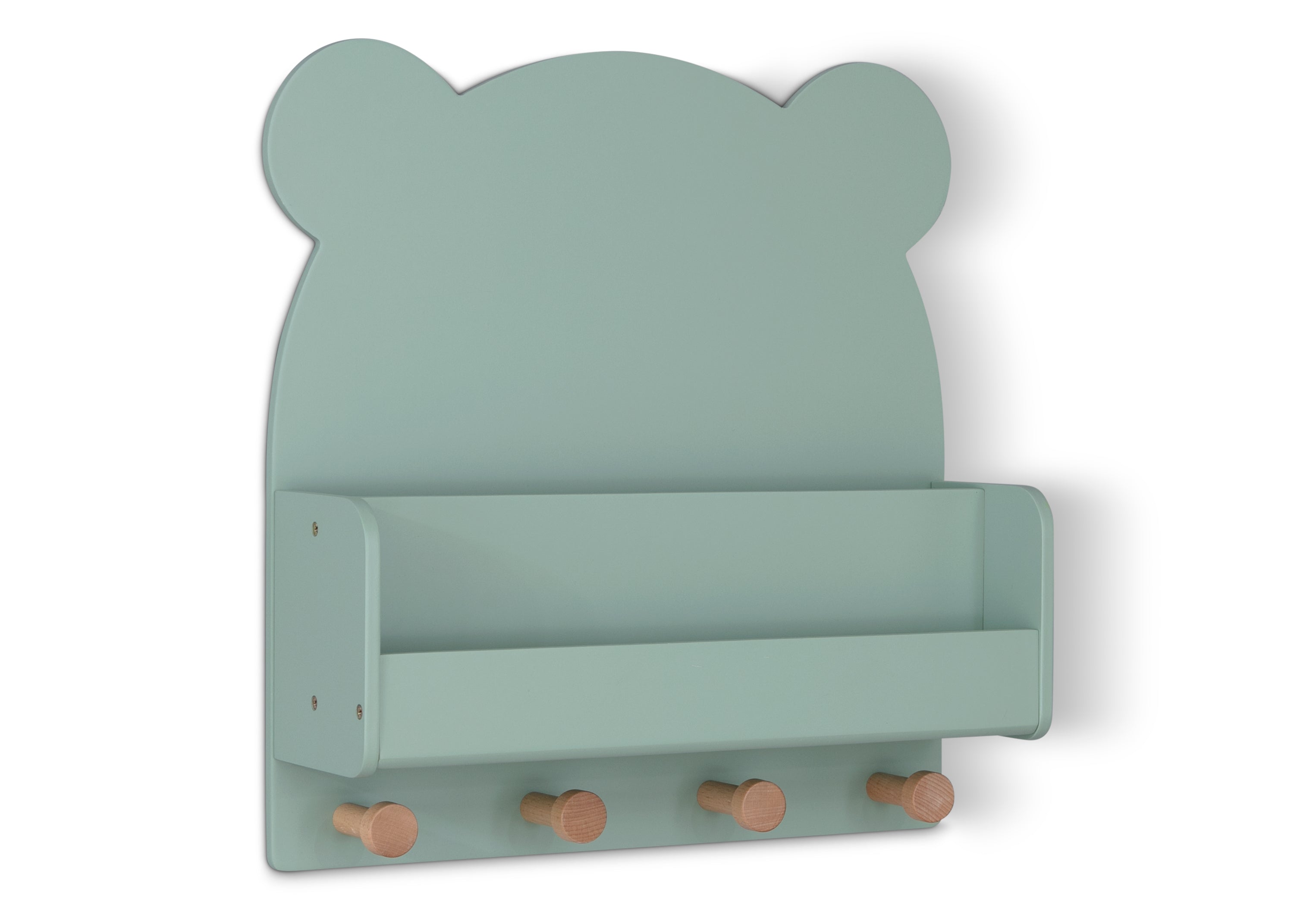 Brannan Bear Wall Shelf with 4 Hooks - Rustic Wooden Floating Shelf for Entryway, Bathroom & Bedroom Organization - Perfect for Hanging Coats, Towels & Decor
