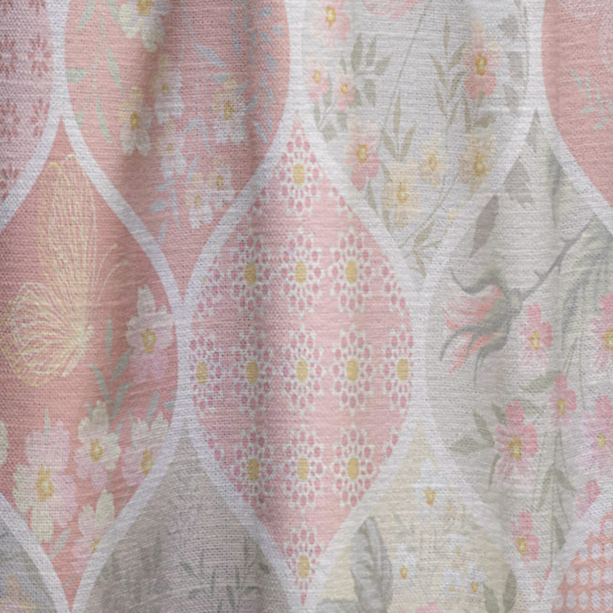 Patchwork Floral Curtains for Bedroom & Living Room - Thermal Insulated Single Panel (52x95 inches) - Elegant Home Decor for Cozy Spaces & Sunlight Control