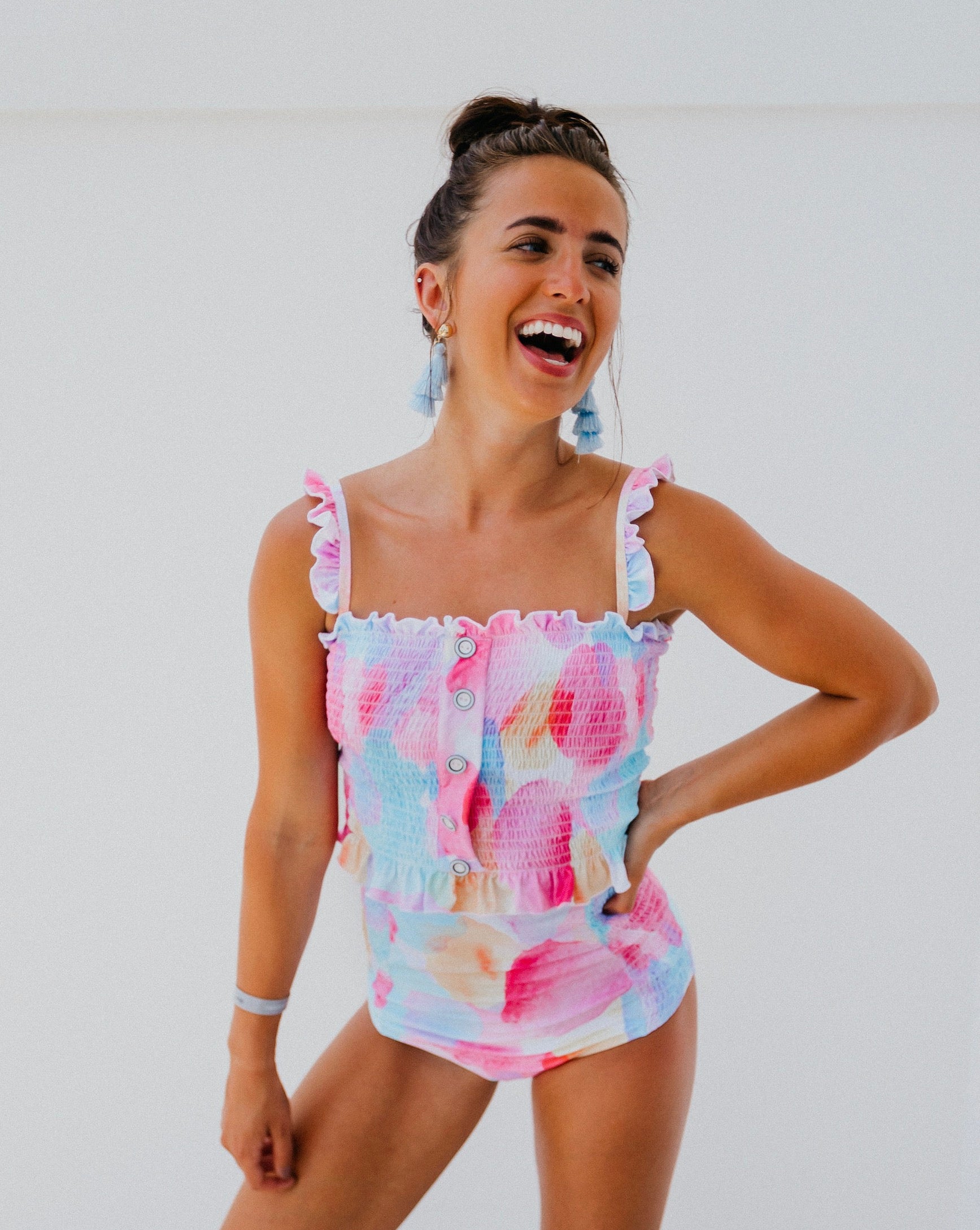 Betsy Smocked Tankini Swimsuit for Women - $48 | Flattering Swimwear for Beach, Pool & Vacation