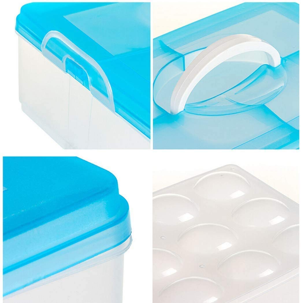 EMORSKY 12-Grid Plastic Egg Storage Box - Refrigerator Egg Container & Basket for Fresh Egg Organization - Perfect for Kitchen, Fridge, and Farm Use