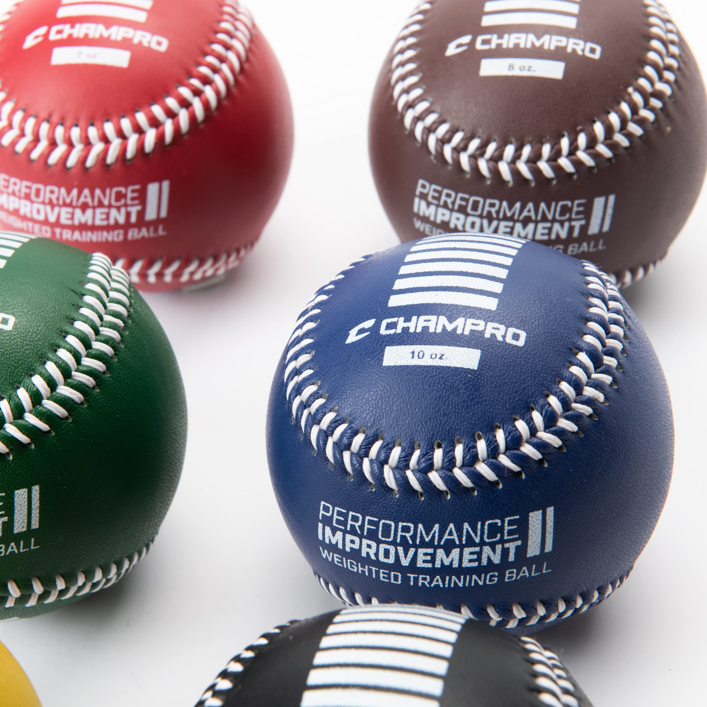 CHAMPRO Weighted Training Baseballs for Pitching & Hitting Practice - Set of 6 | Perfect for Baseball Drills, Strength Training & Youth Development