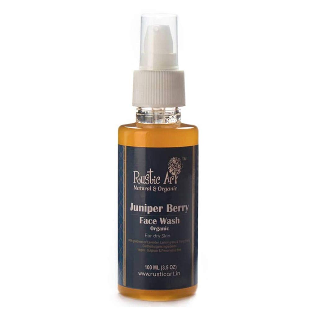 Organic Juniper Face Wash for Clear Skin - Natural & Gentle Facial Cleanser for Daily Use - Perfect for Sensitive & Acne-Prone Skin - Morning & Night Skincare Routine