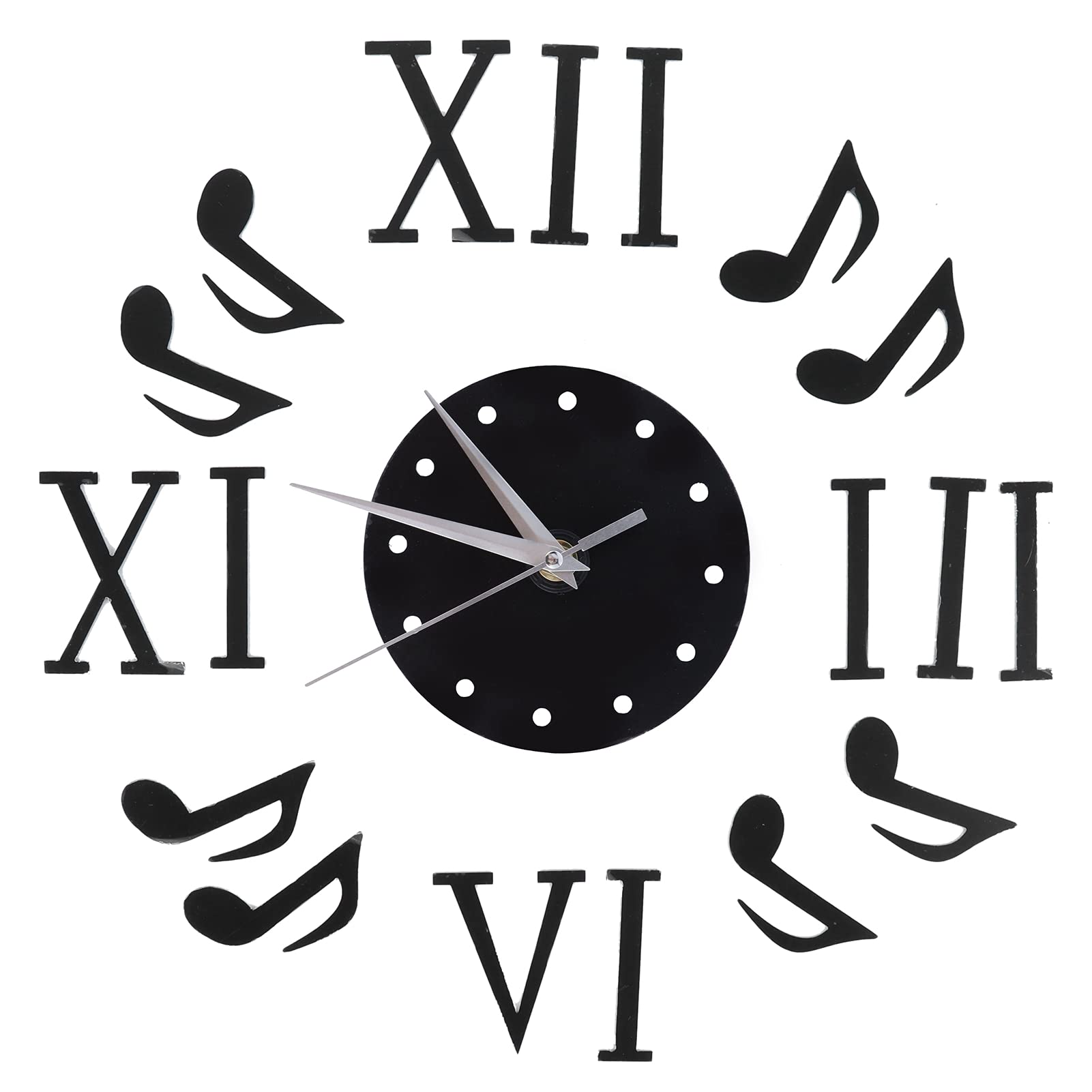 3D DIY Shanrya Wall Clock Sticker - Unique Decorative Wall Clock for Living Room, Bedroom, Kitchen | Easy Peel & Stick Home Decor for Modern Spaces