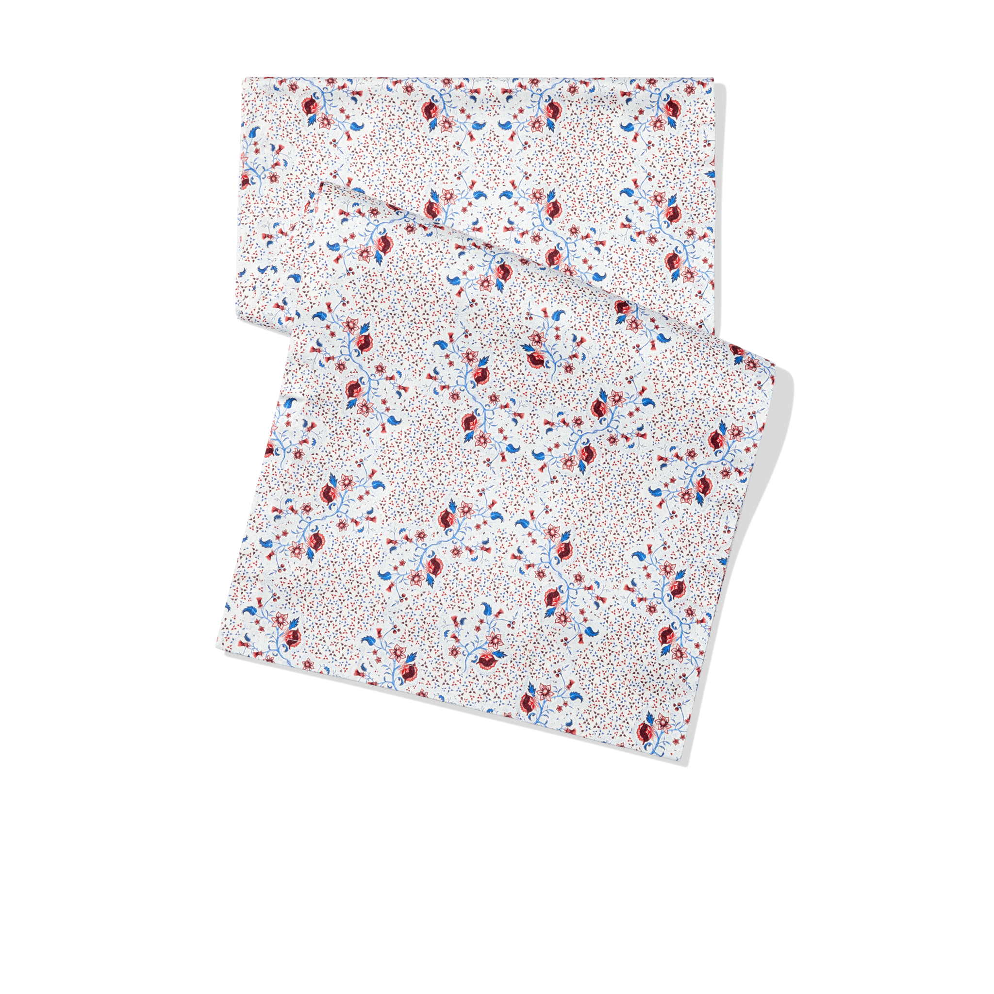 Burgundy Floral Cotton Table Runner - Elegant Dining Decor for Weddings, Holidays & Home Decor