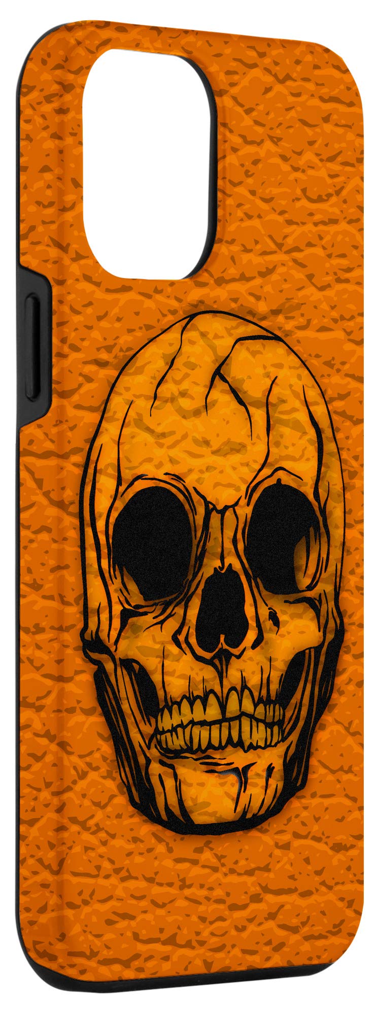 Premium Leather iPhone 12 Pro Max Case with Skull Pattern - Halloween Protective Phone Cover for Parties, Cosplay & Spooky Events