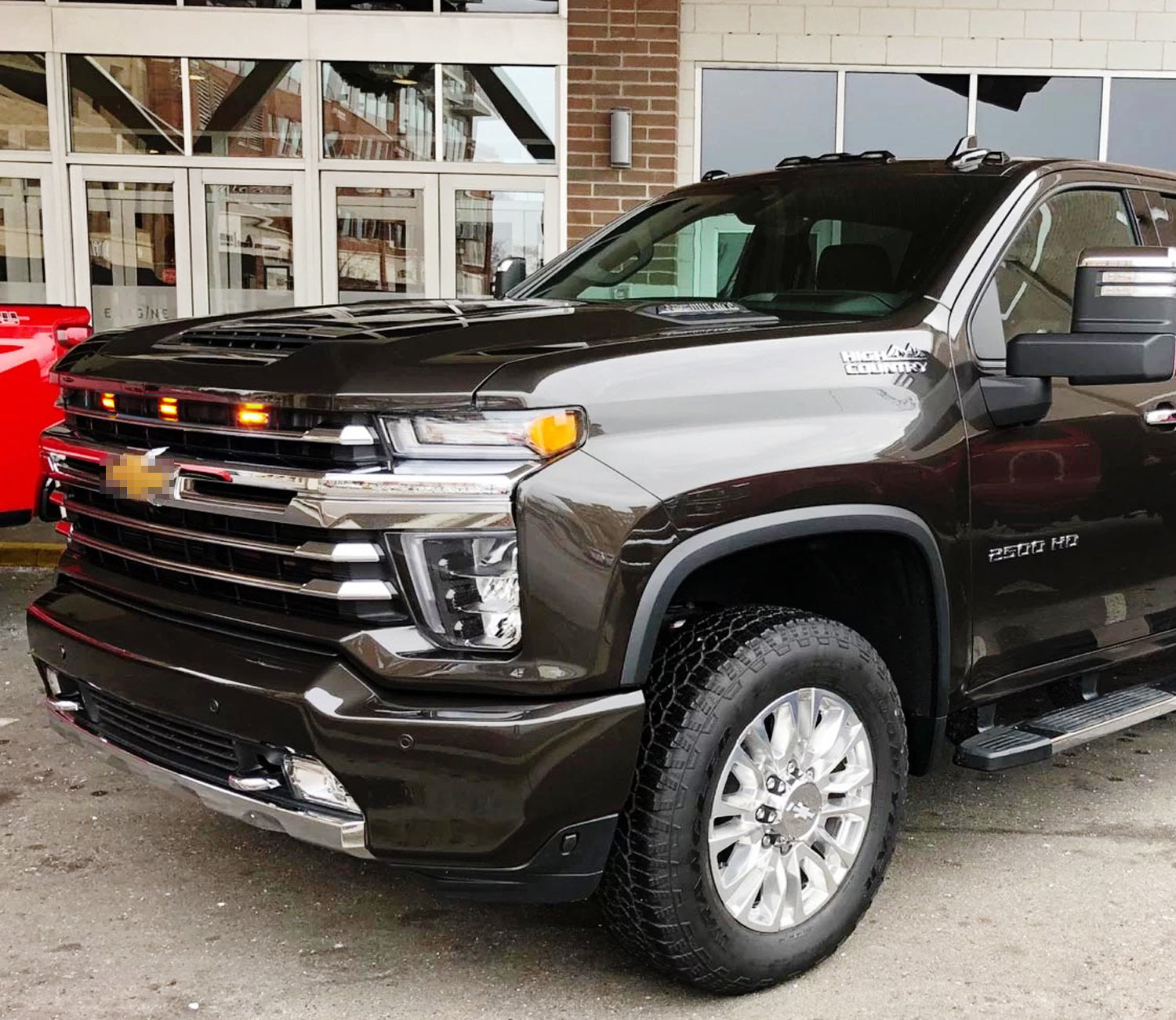 3PCS Amber LED Grille Lights with Bracket for 2019+ Chevy Silverado 1500 2500 3500 - Off-Road Truck Accessories & Night Driving Safety Lights