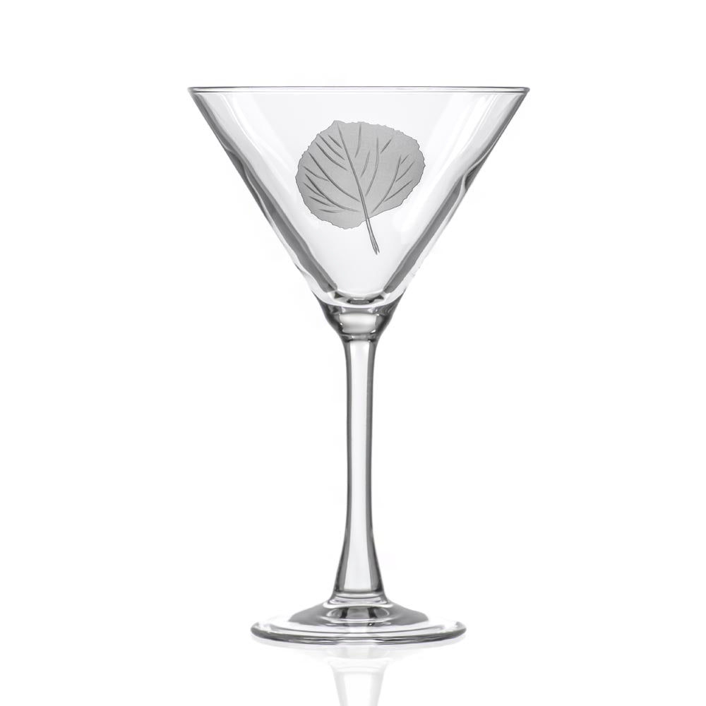 Premium 10oz Aspen Leaf Martini Cocktail Glasses - Set of 12 | Elegant Barware for Cocktail Parties, Weddings & Home Entertaining