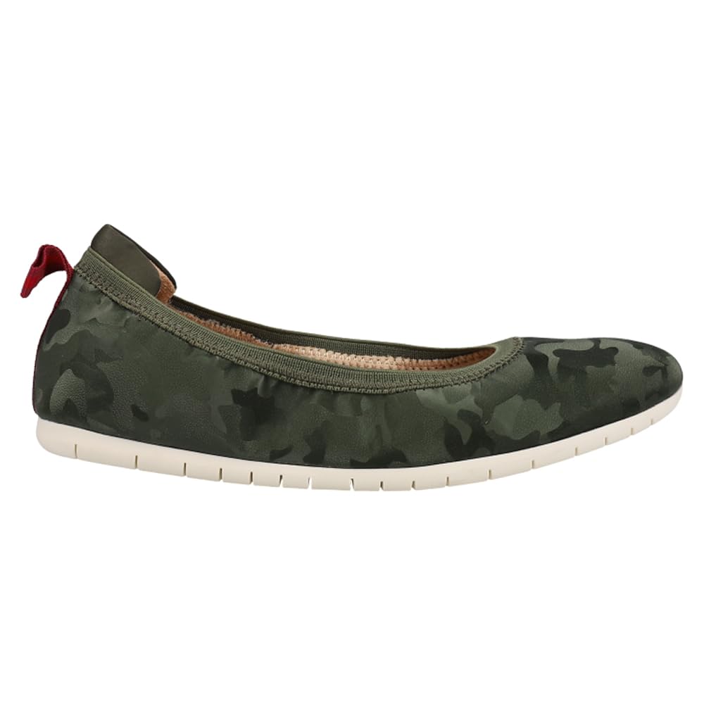 LifeStride Women's Devoted Black Camo Slip-On Flats - Comfortable Casual Shoes for Women | Perfect for Work, Travel & Everyday Wear