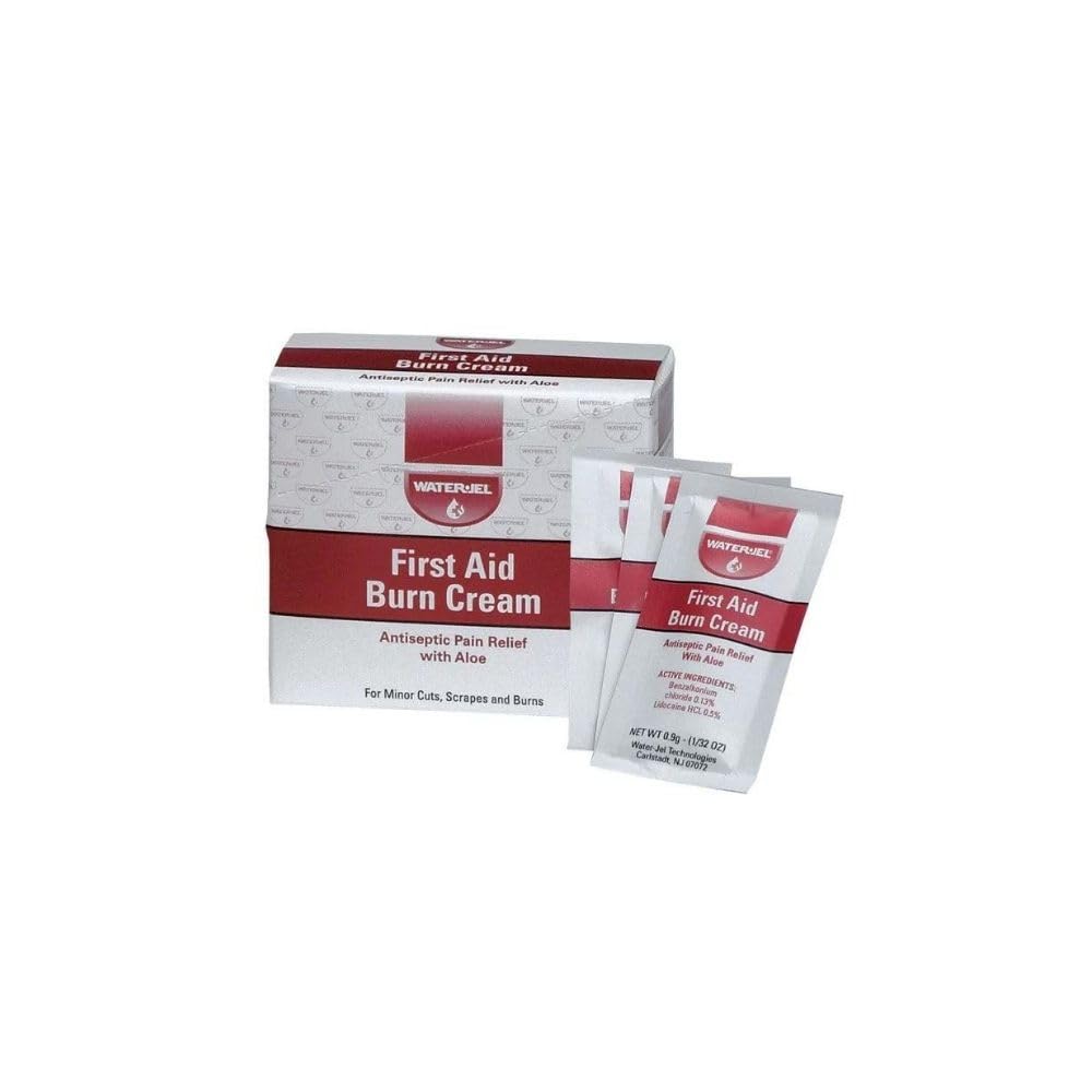 First Aid Burn Cream - Antiseptic Burn Relief in 0.9 gm Packets, 25 Pack (MS-60765) - Ideal for Minor Burns, Cuts, and Skin Irritations