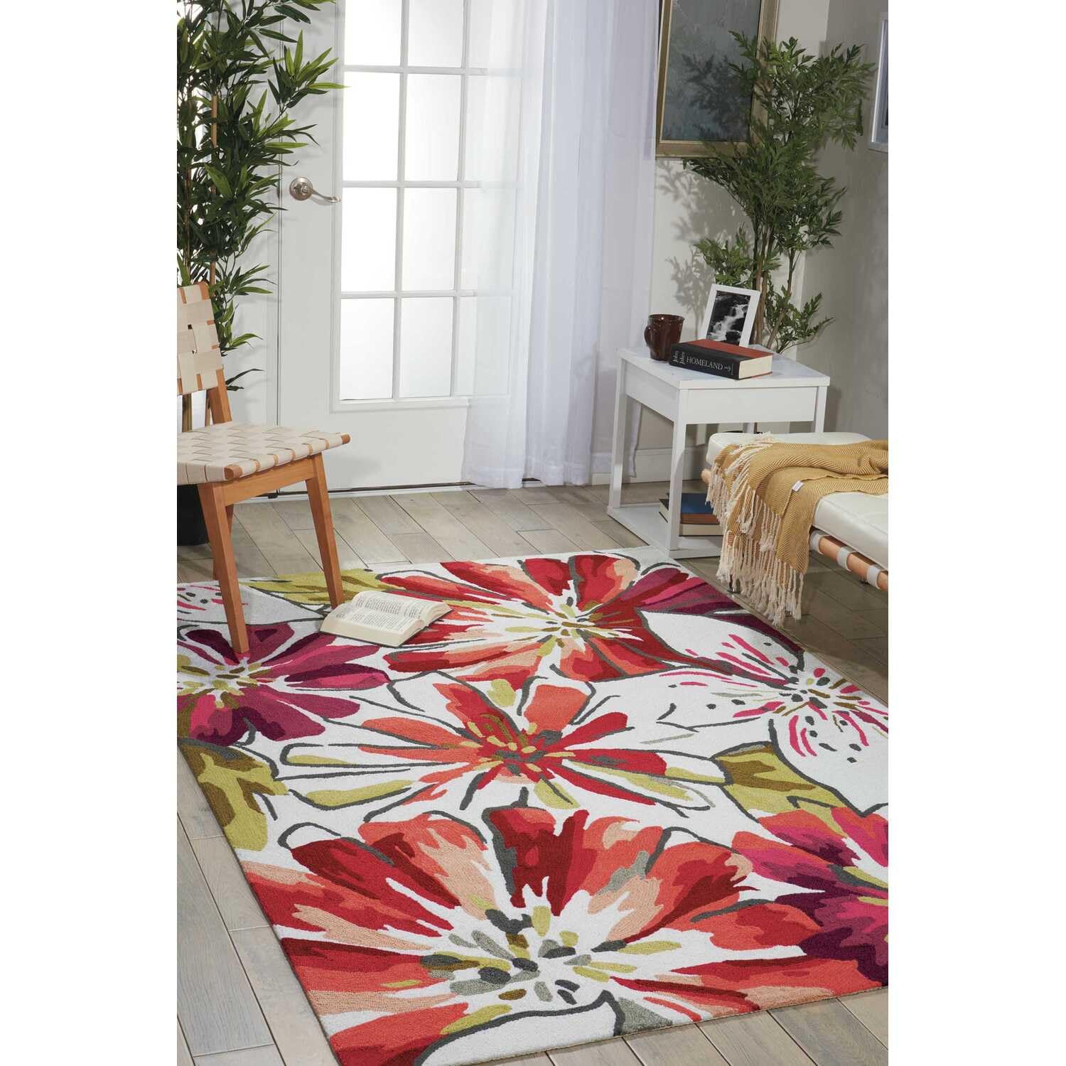Nourison Fantasy Floral Ivory 8' x 10'6'' Area Rug - Easy to Clean, Non-Shedding, Stain Resistant for Bedroom, Living Room, Dining Room & Kitchen | Soft & Durable Home Decor for Cozy Spaces (8x10)
