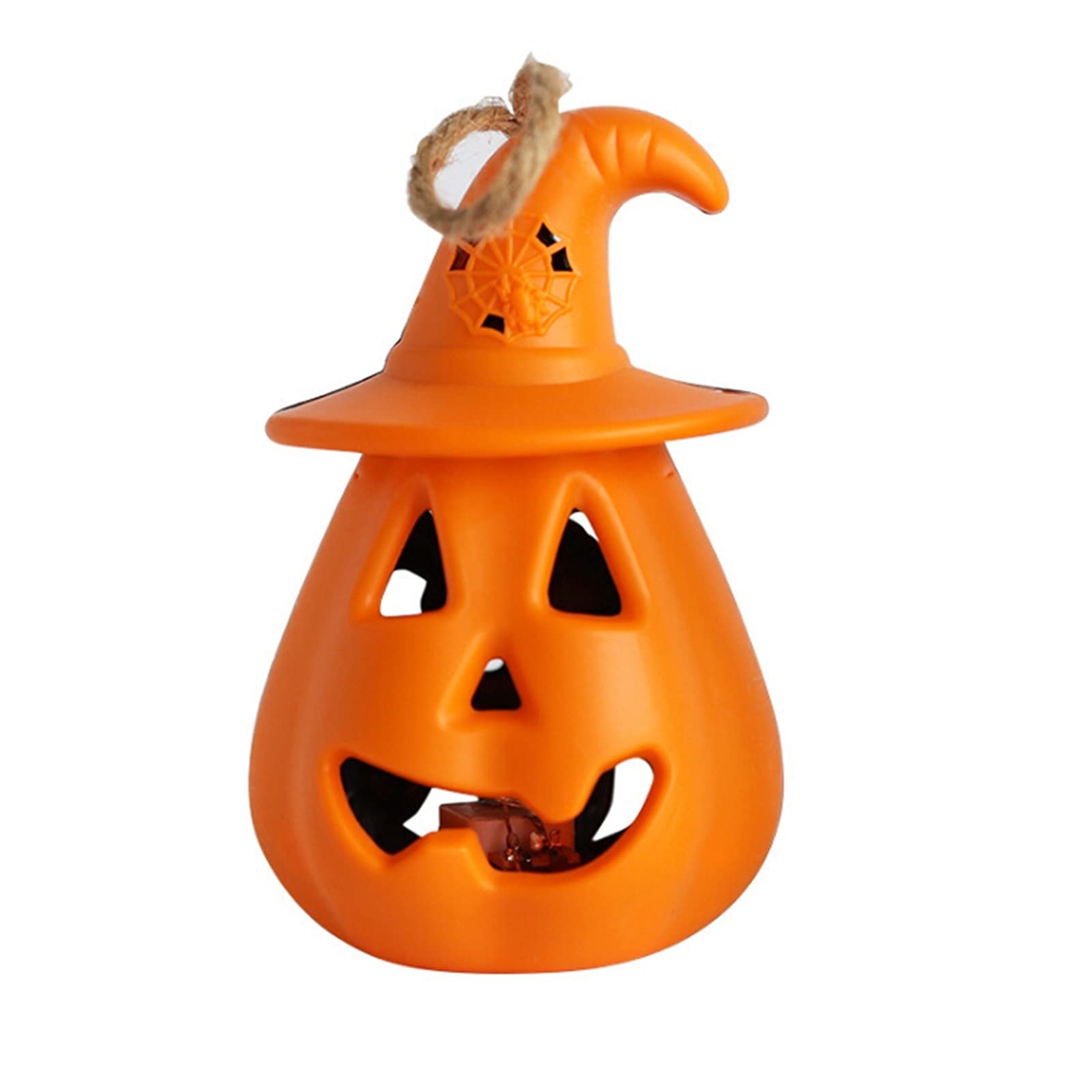 3D Pumpkin Lights - Battery Powered Halloween Decorations, Silver & Orange Star Light for Patio, Lawn & Garden - Indoor/Outdoor Halloween Party Decor, Trick or Treat Display, Spooky Yard Ornaments