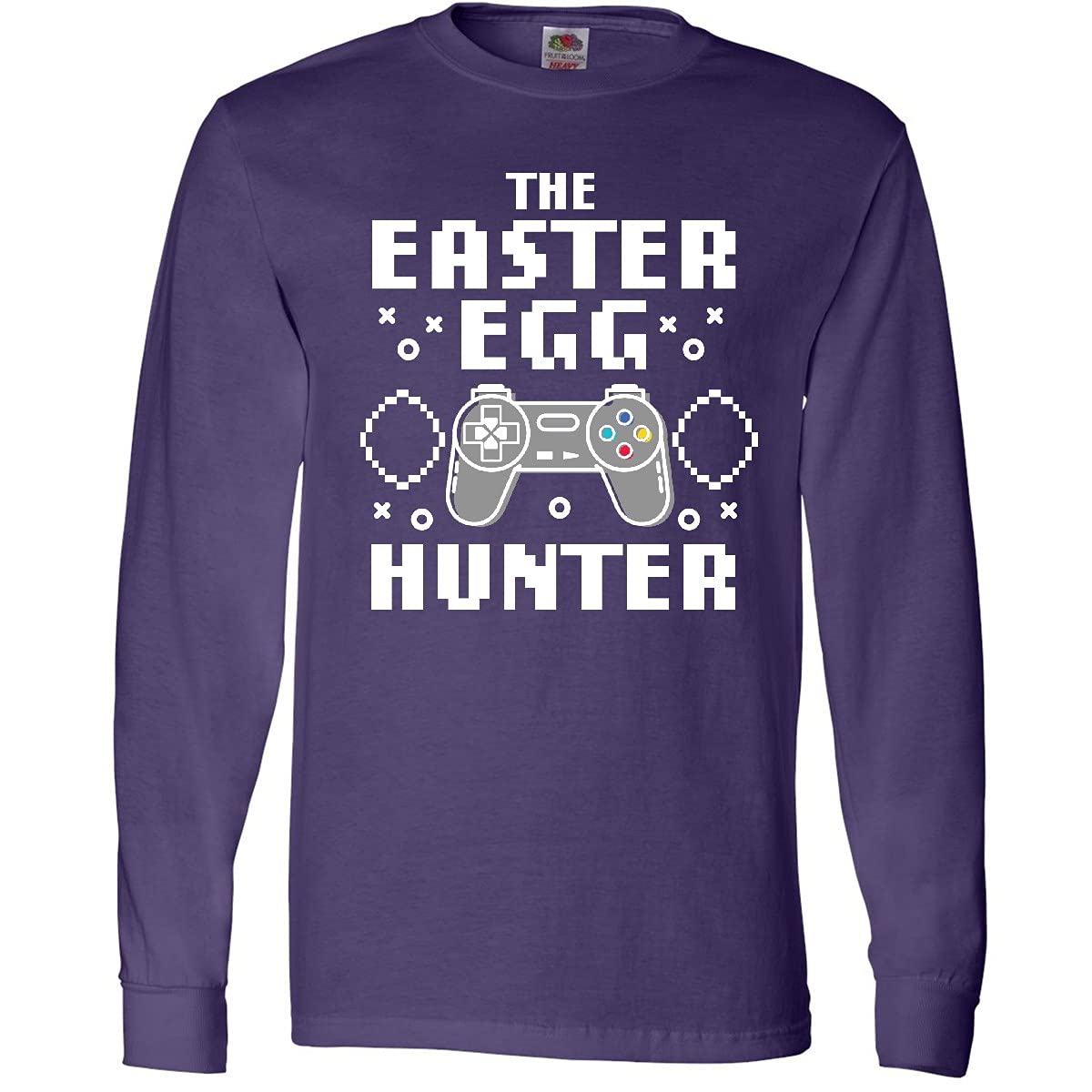 Happy Easter The Easter Egg Hunter Gamer Long Sleeve T-Shirt - Fun Easter Egg Hunting Outfit for Gamers & Easter Celebrations