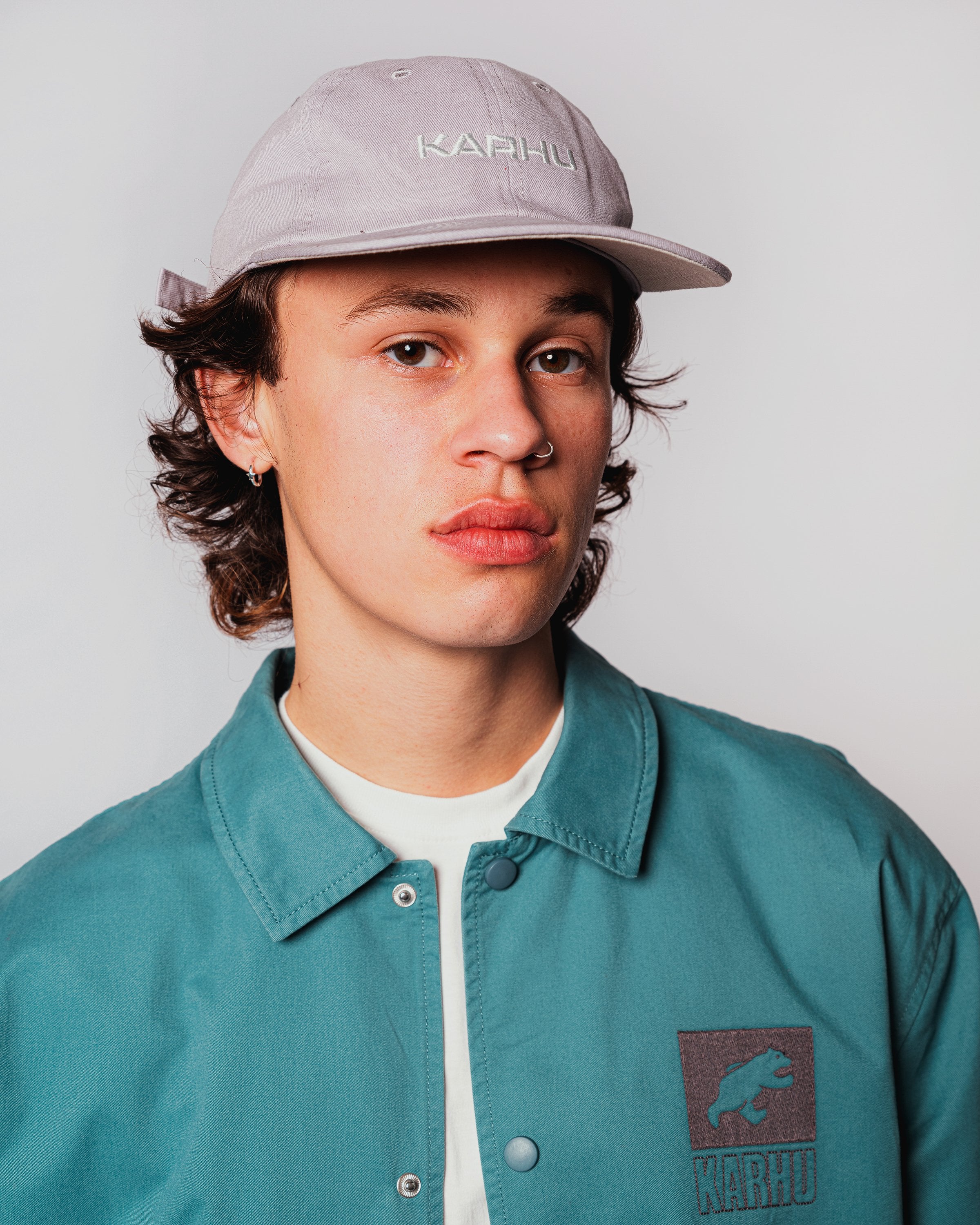 KARHU Logo Cap - Raindrops & Foggy Dew Design - Stylish Adjustable Baseball Hat for Men & Women - Perfect for Running, Hiking, and Outdoor Activities