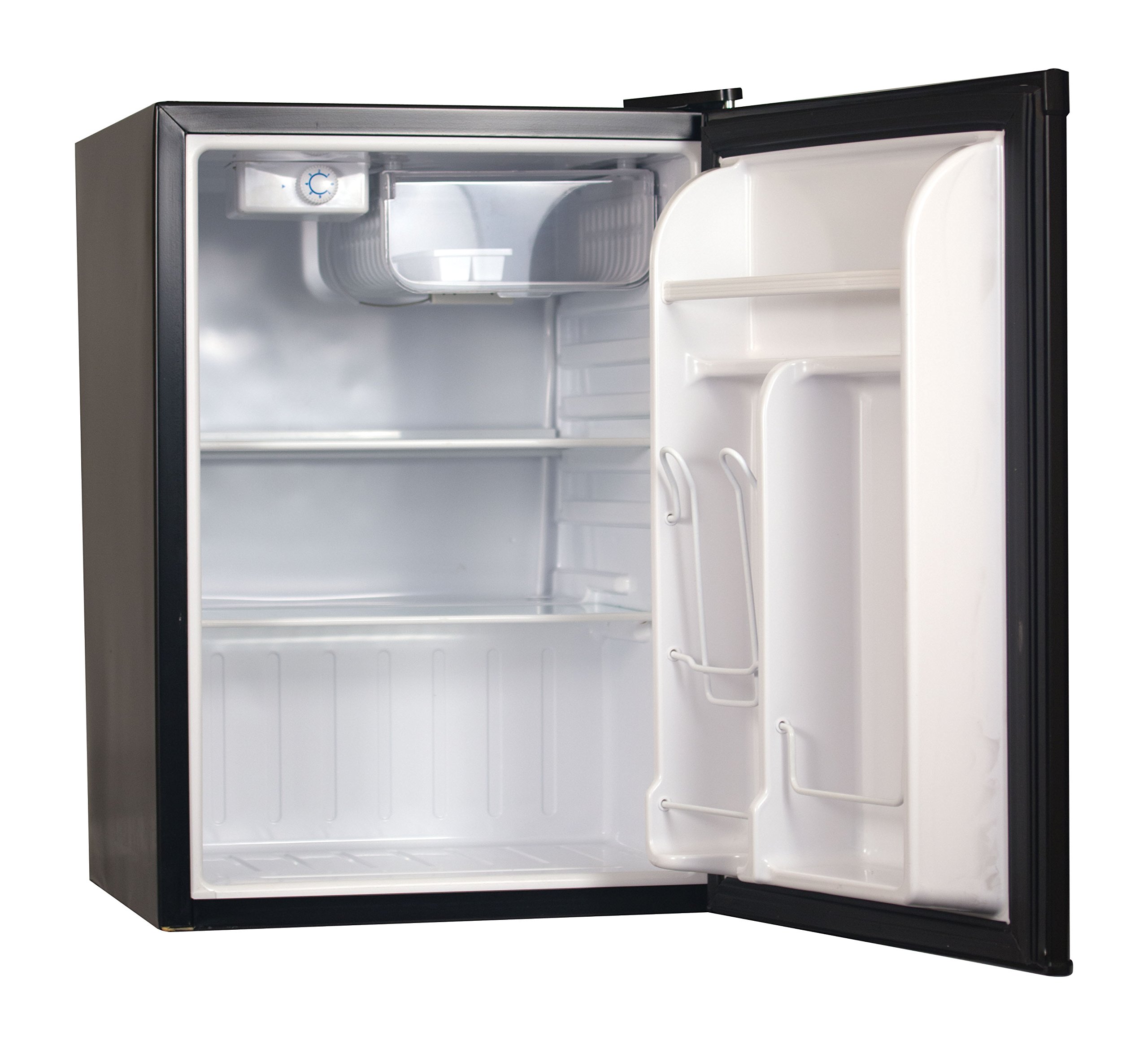 Commercial Cool CCR26B 2.6 Cu. Ft. Compact Single Door Refrigerator with Freezer - Black Mini Fridge for Dorm, Office, Bedroom or Apartment - Energy Efficient Small Refrigerator for Beverages, Snacks and Food Storage