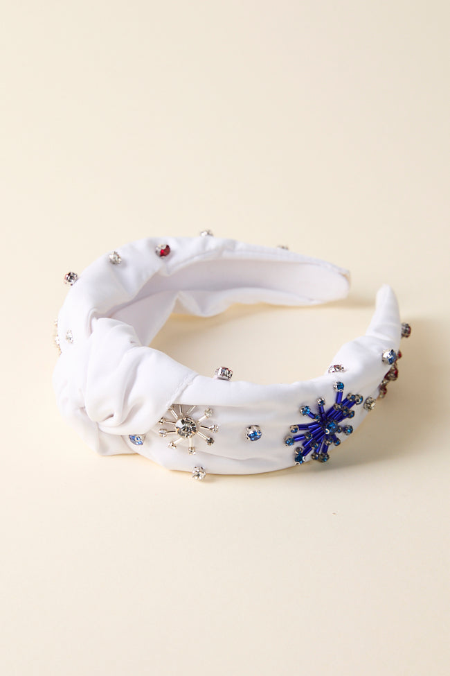 Sparkling White Fireworks Headband for Women - Party Hair Accessories for New Year, Christmas, and Celebrations - Final Sale