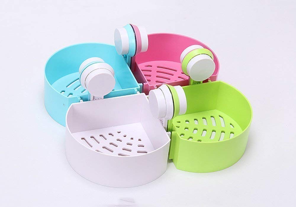 Boxwish® Plastic Soap Holder for Bathroom & Kitchen Sink - Wall Mounted Soap Dish with Drain Holes - Perfect for Showers, Bathtubs, and Sinks to Keep Countertops Dry & Clean