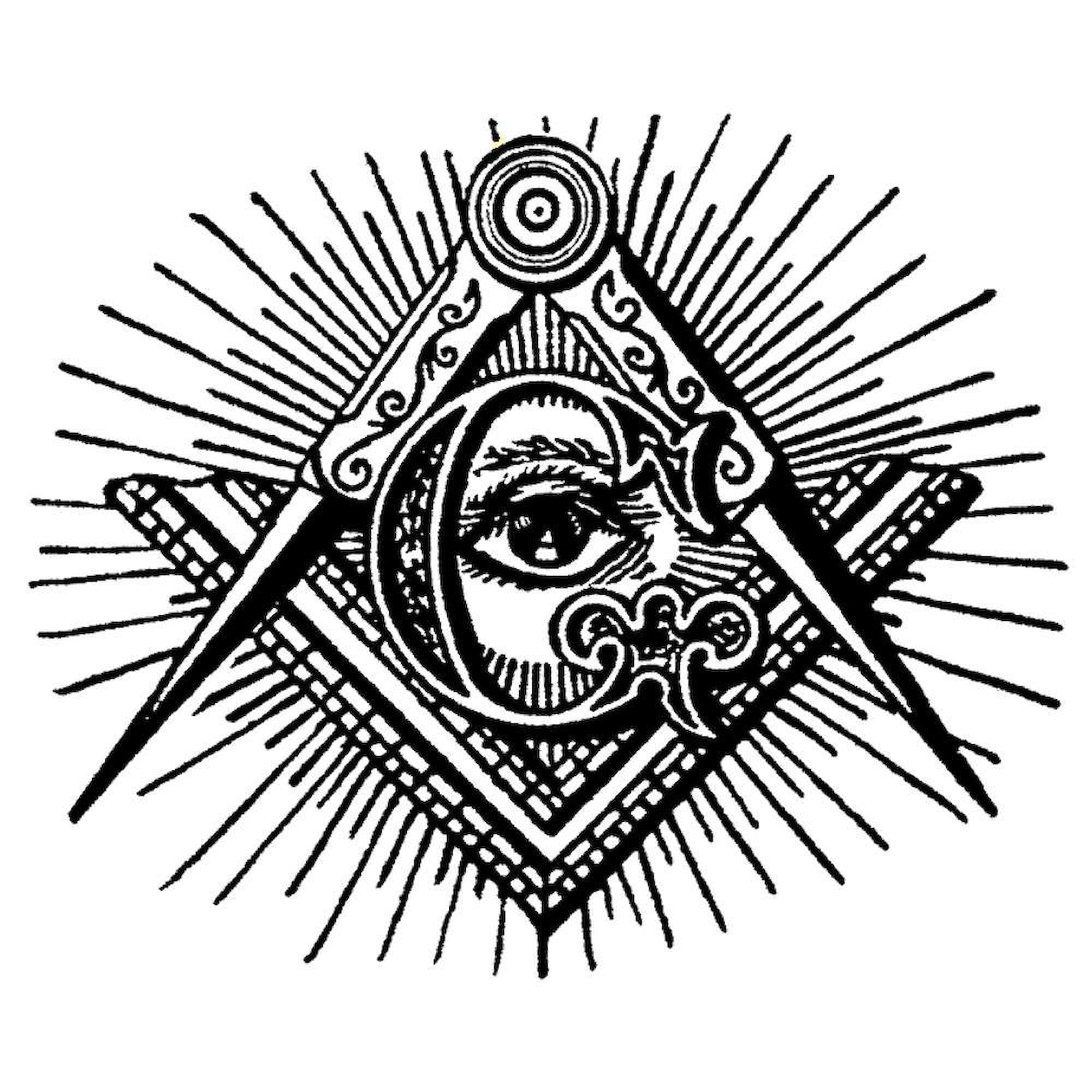 Masonic Eye Left-Handed Ceramic Coffee Mug - 11 oz (325 ml) - Unique Freemason Design - Perfect for Tea, Hot Chocolate & Office Use