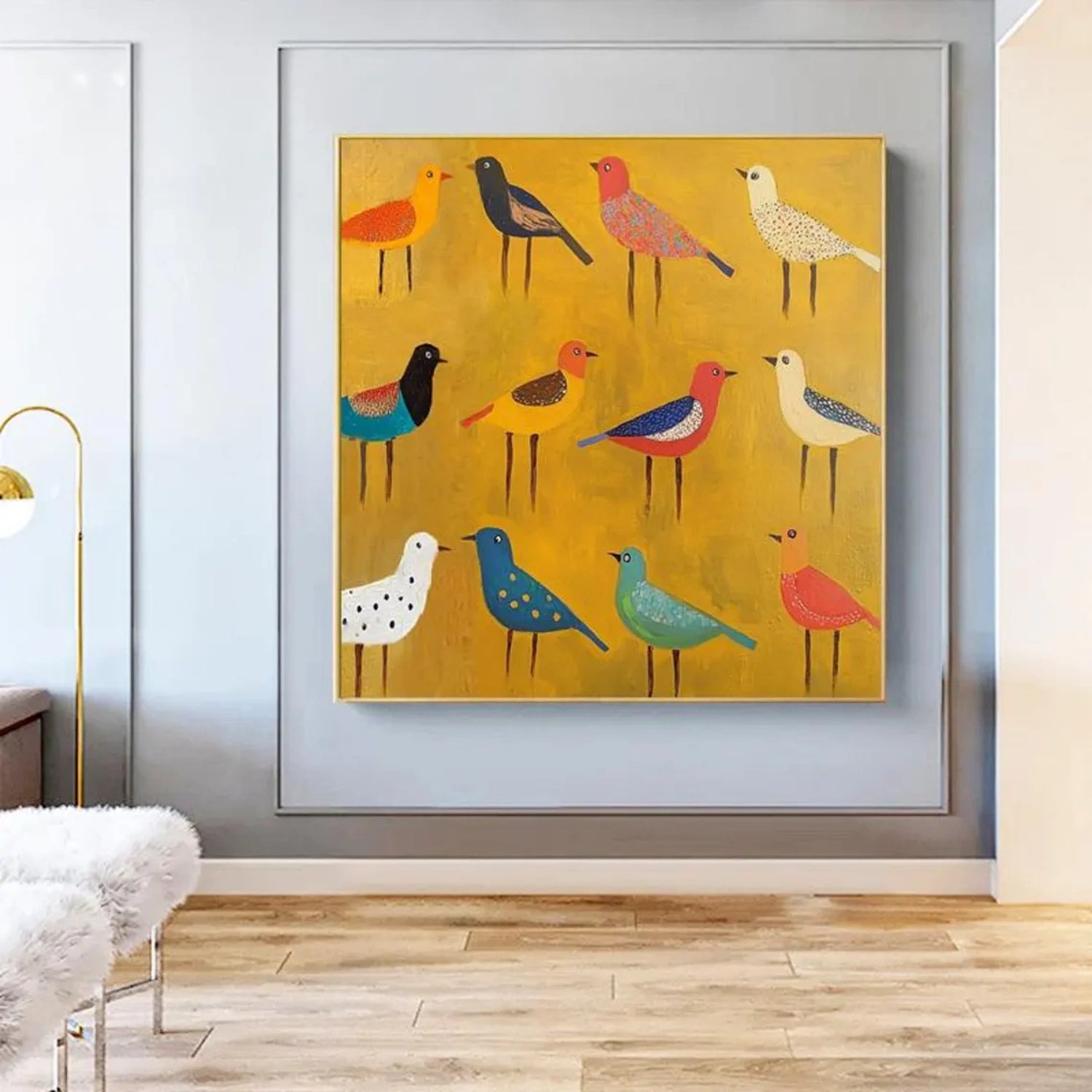 Animal Art Painting #AP116 - Handmade Wildlife Canvas Art for Home & Office Decor | Perfect for Living Room, Bedroom, or Gift