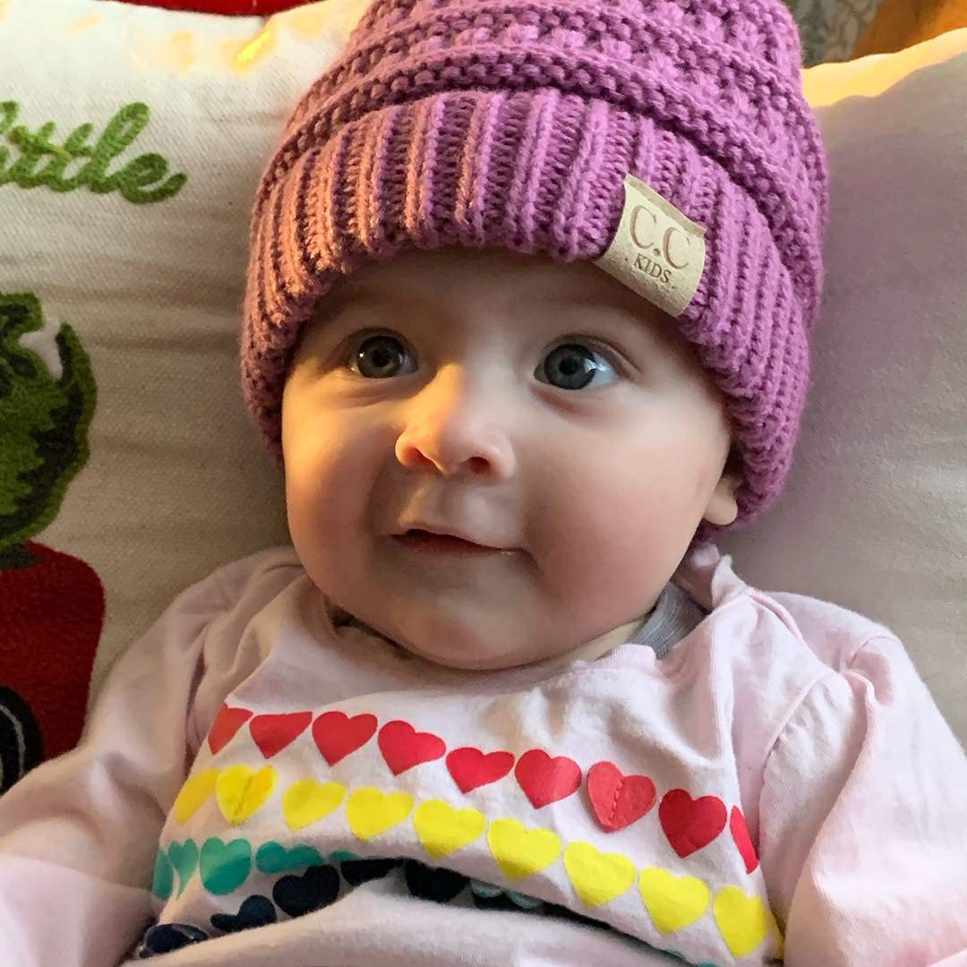 Funky Junque Exclusives Warm Winter Knit Skull Cap Hat for Toddlers & Kids - Cozy Beanie for Cold Weather, Outdoor Play & Family Photos