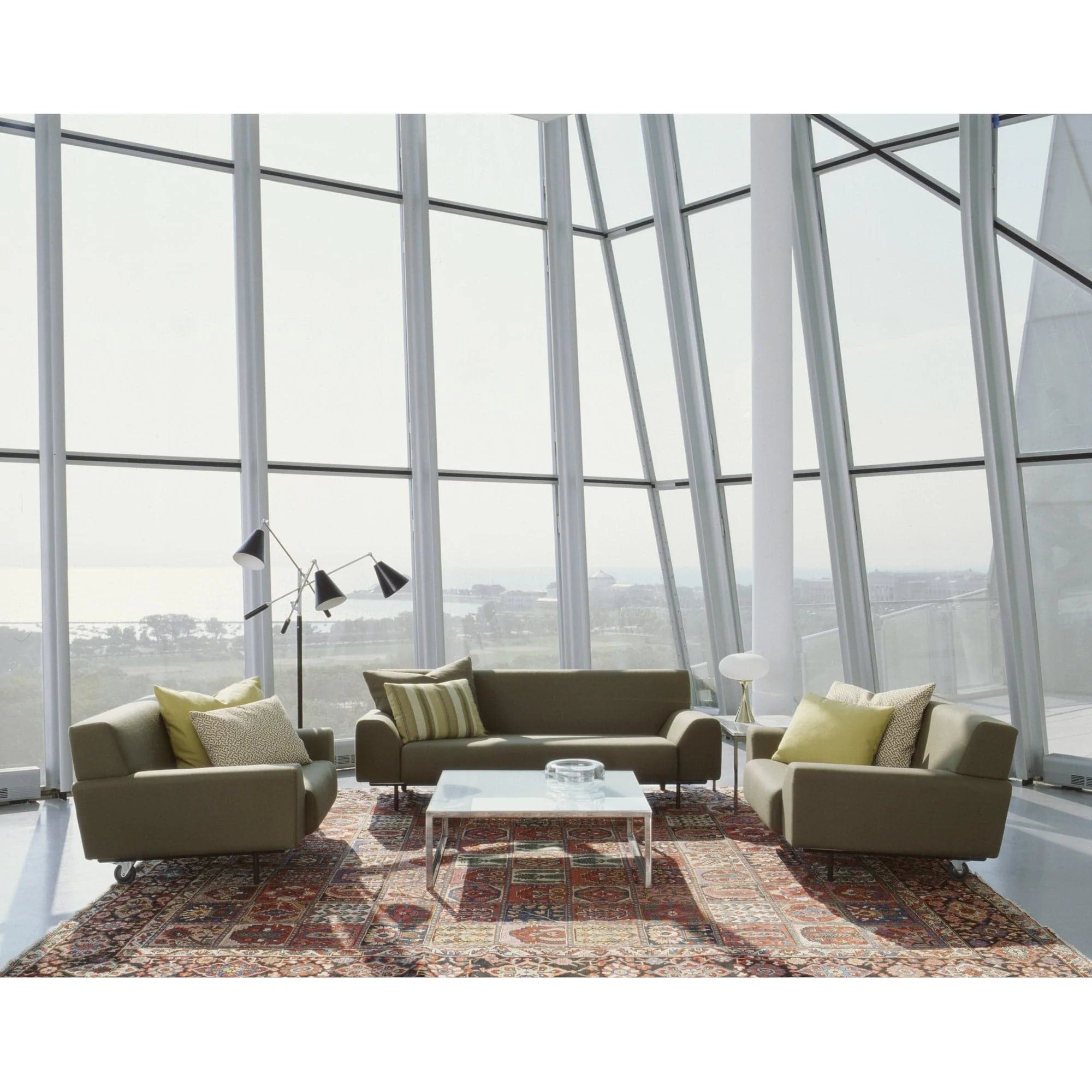 Modern Cini Boeri Sofa with Wheels - Mid-Century Italian Design Sleek Living Room Furniture for Home Office & Lounge Areas