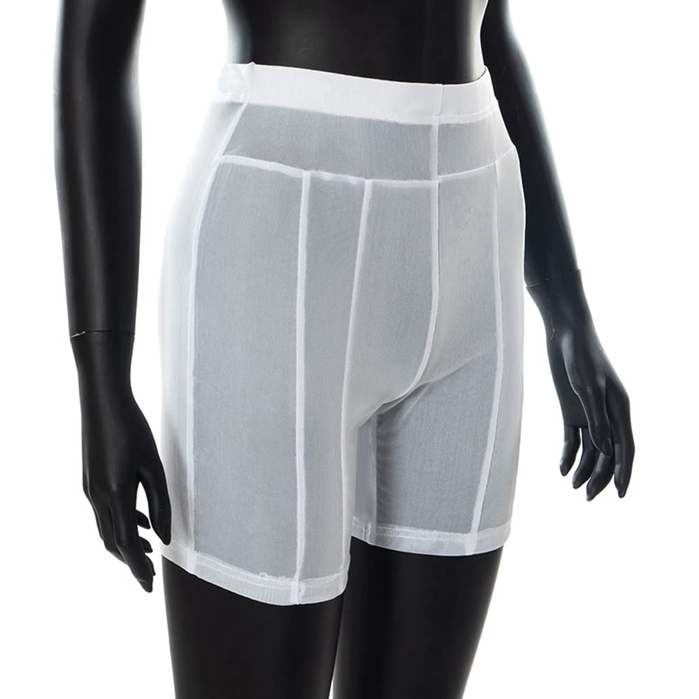 Women's Sexy Sheer Mesh Biker Shorts - High Waisted Workout Gym Booty Shorts, See Through Skinny Short Leggings for Yoga, Running & Fitness | Perfect for Gym, Dance & Summer Outfits