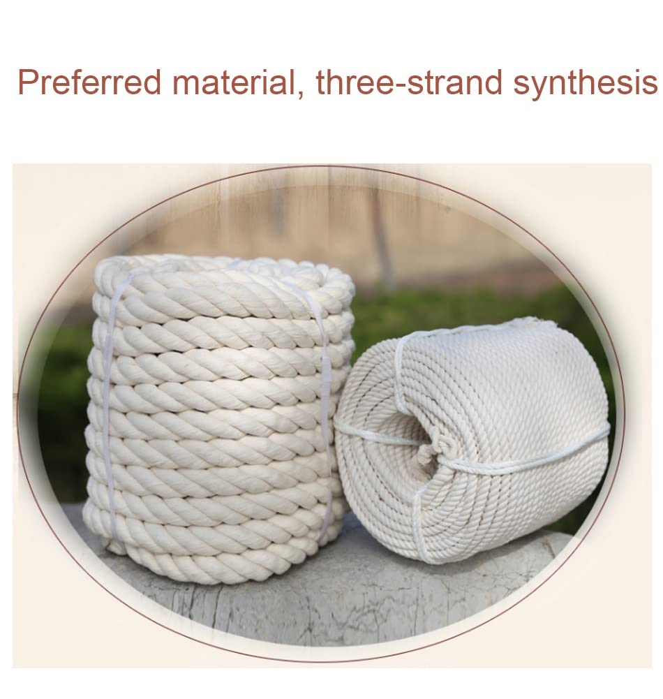 Premium 20m Cotton Rope - 18mm Thick Soft Multipurpose Washing Line, Garden String & Decorative Craft Rope for Outdoor Clothesline, Indoor DIY Projects, Gift Wrapping & Home Decor