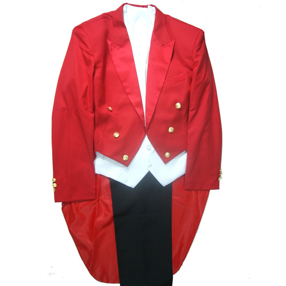 Tailorsun Men's Red Tuxedo Jacket with Black Pants & White Vest - Perfect for Weddings, Proms, and Formal Events