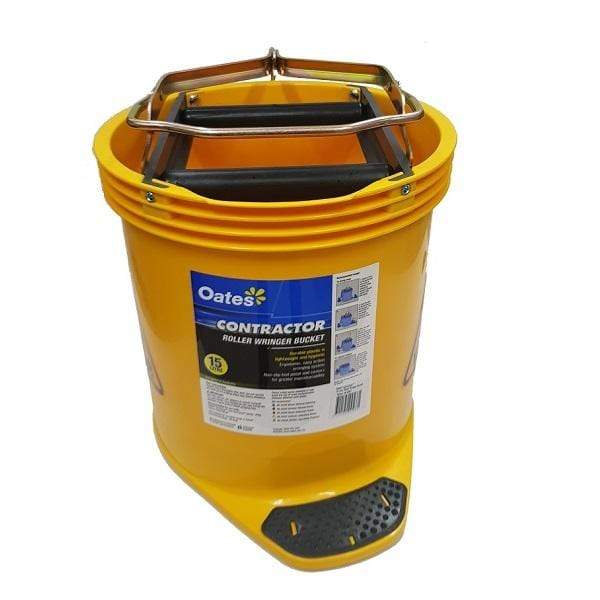 Oates Contractor Wringer Mop Bucket 15L - Heavy Duty Commercial Cleaning Bucket with Wringer for Floors - Ideal for Janitorial, Warehouse & Home Deep Cleaning