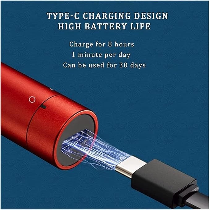 USB Rechargeable Ear & Nose Hair Trimmer for Men & Women - Waterproof Facial Hair Clipper with Smart Cleaning System | Perfect for Travel, Gym & Daily Grooming