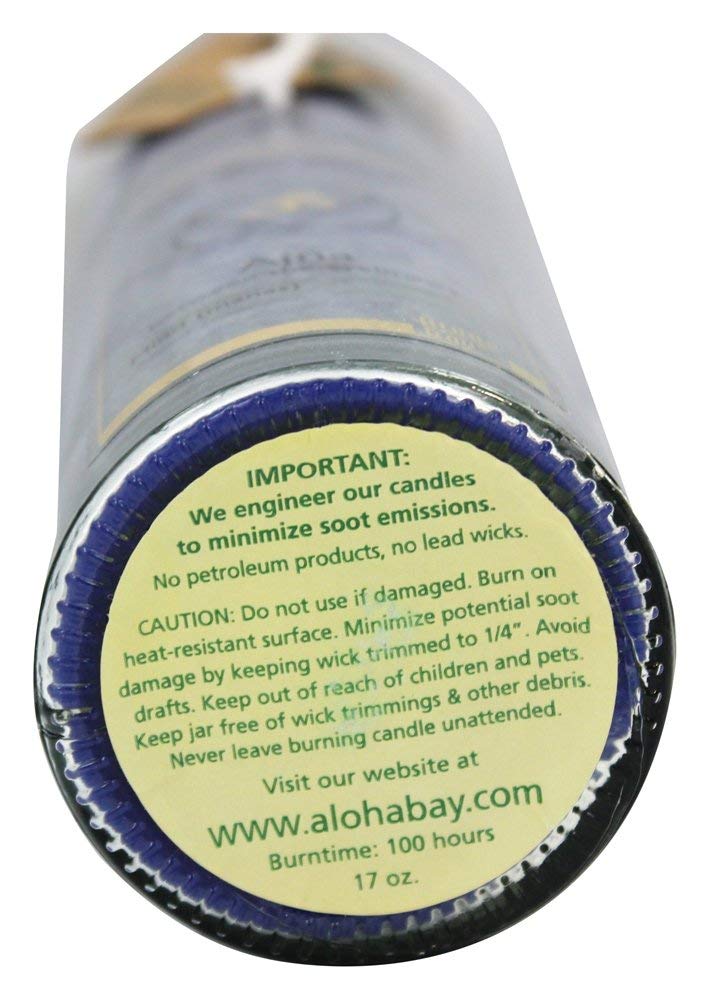 Aloha Bay Unscented Chakra Jar Abundance Candle in Indigo - Meditation, Yoga & Spiritual Healing Rituals