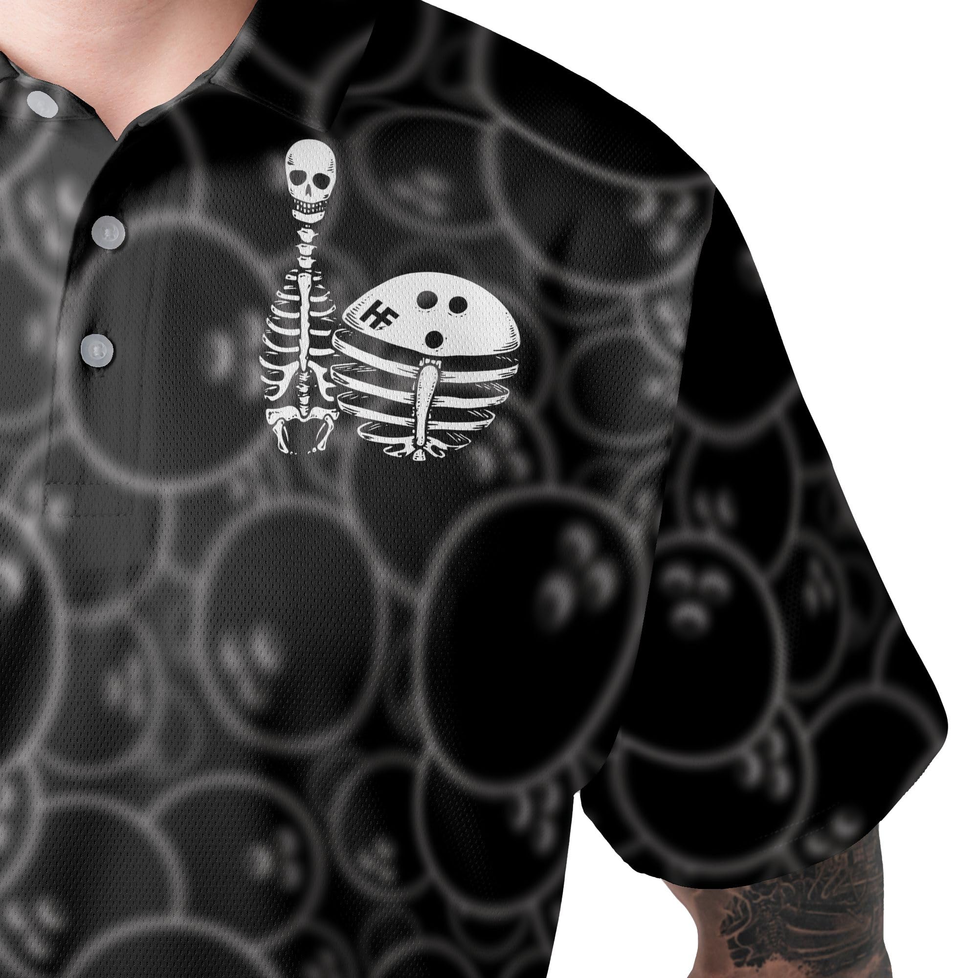 HYPERFAVOR Men's Smart Bowling Polo Shirts - Breathable Short Sleeve Performance Polo Set of 4 - Perfect for Bowling Leagues, Casual Wear & Summer Outfits