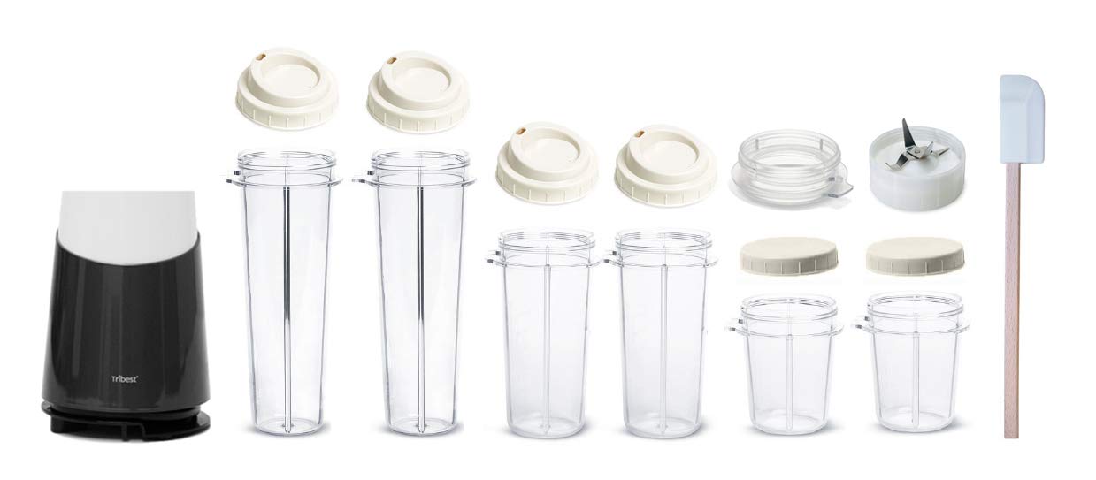 Tribest PB-420GY-A Personal Blender II - 600W High Speed Countertop Blender with Mason Jar Compatibility, BPA-Free, Perfect for Smoothies, Protein Shakes & Meal Prep - Ideal for Home, Office & Gym Use