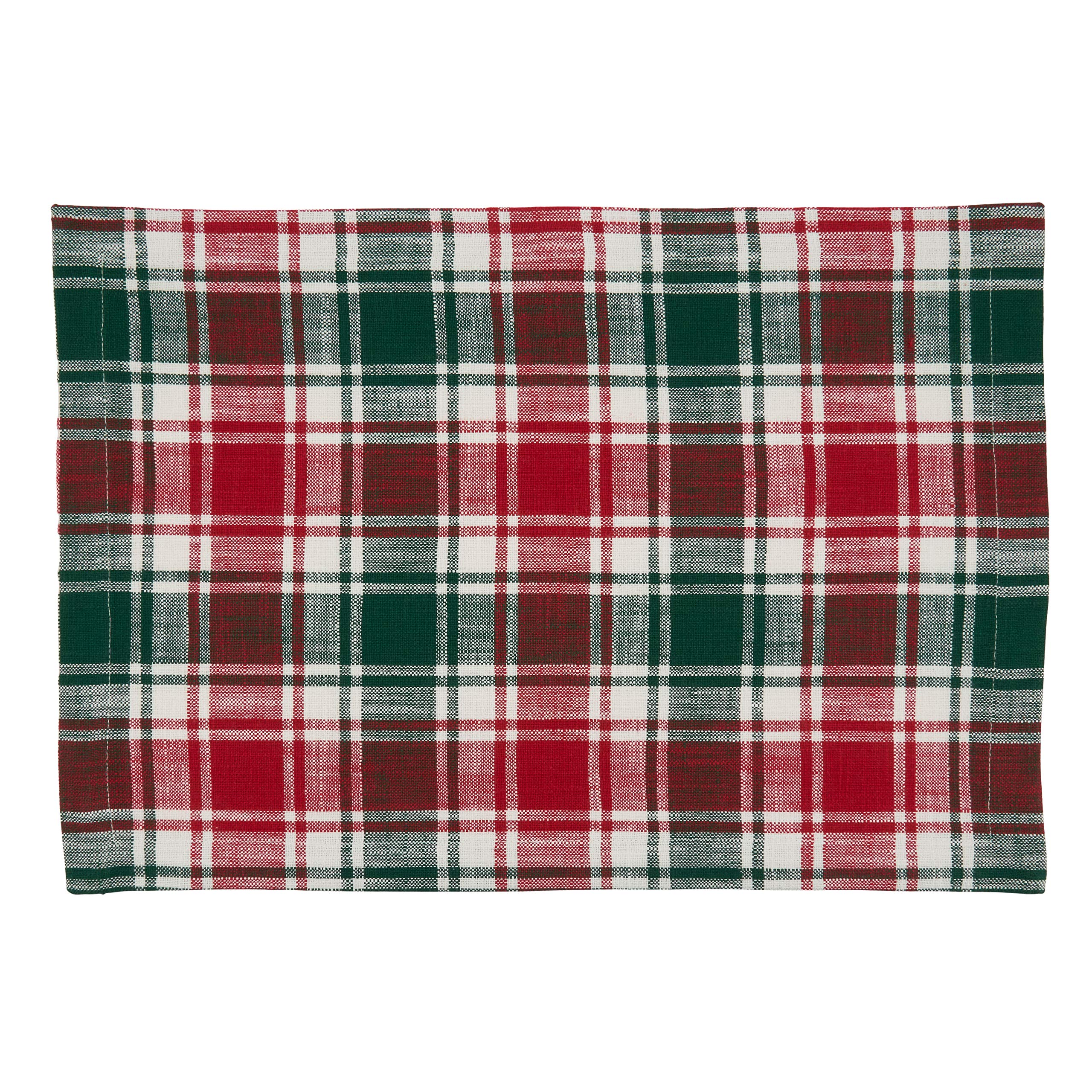 Premium Cotton Plaid Placemats Set of 4 - Soft & Durable Table Mats for Dining Room Decor, Kitchen Table Setting, and Holiday Dinner Parties