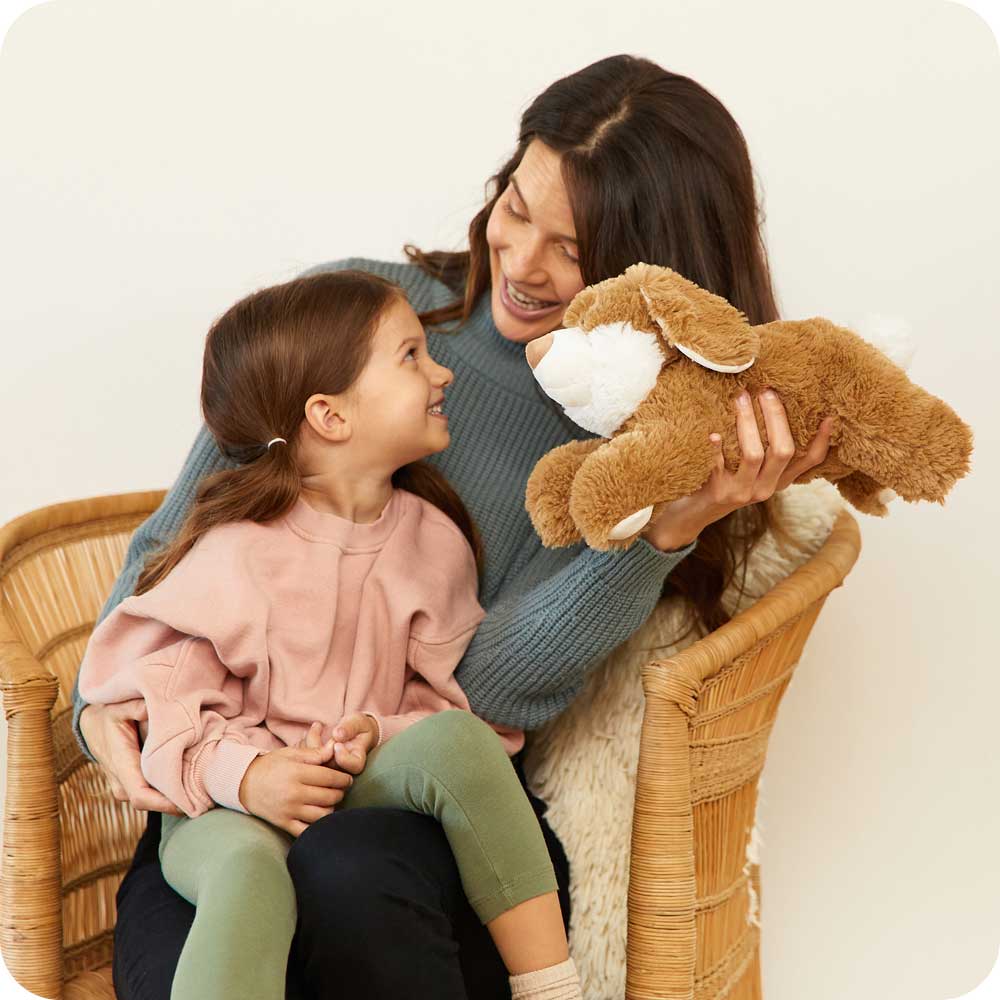Brown Bunny Warmies - Soft Plush Microwaveable Heating Pad for Kids & Adults - Perfect for Relaxation, Stress Relief & Cold Weather Comfort
